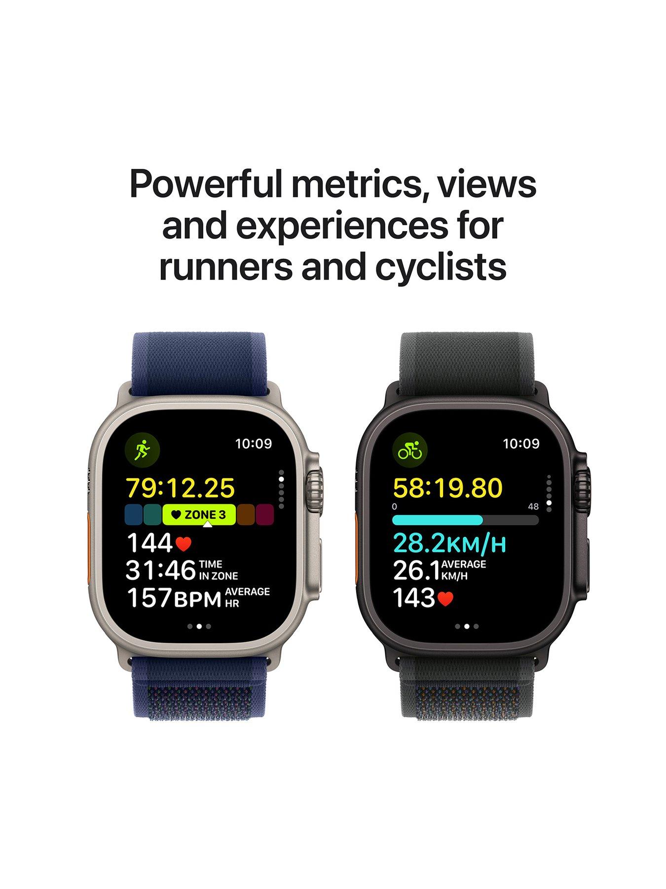 Image 4 of 7 of Apple Watch Ultra 2 (GPS + Cellular, 2024), 49mm Black Titanium Case with Black Titanium Milanese Loop - Medium