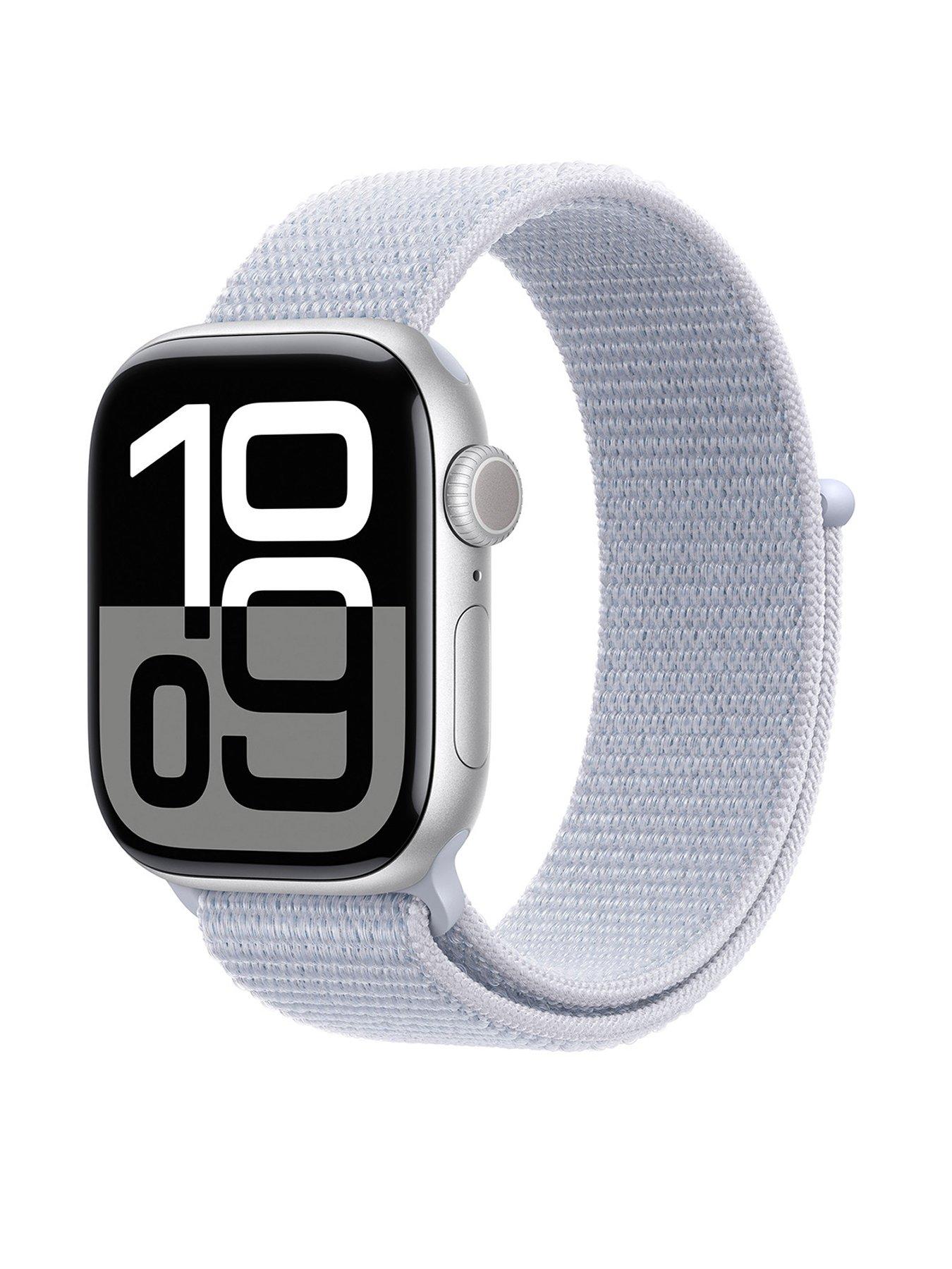 undefined Watch Series 10 (GPS), Silver Aluminium Case with Blue Cloud Sport Loop