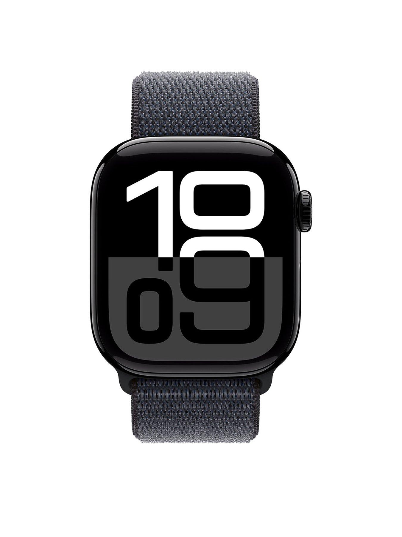 Image 2 of 8 of Apple Watch Series 10 (GPS) 42mm Jet Black Aluminium Case with Ink Sport Loop