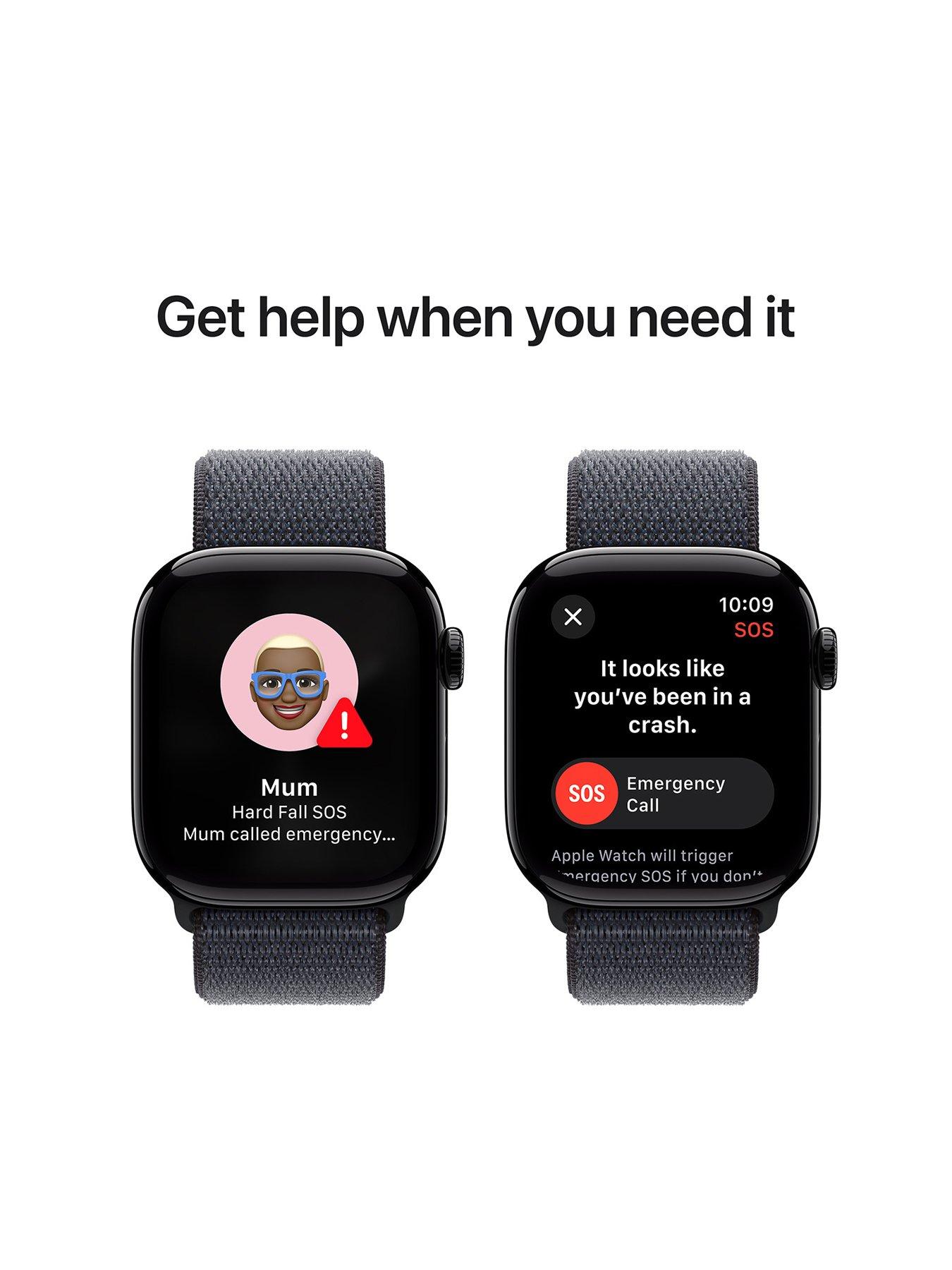 Image 6 of 8 of Apple Watch Series 10 (GPS) 42mm Jet Black Aluminium Case with Ink Sport Loop