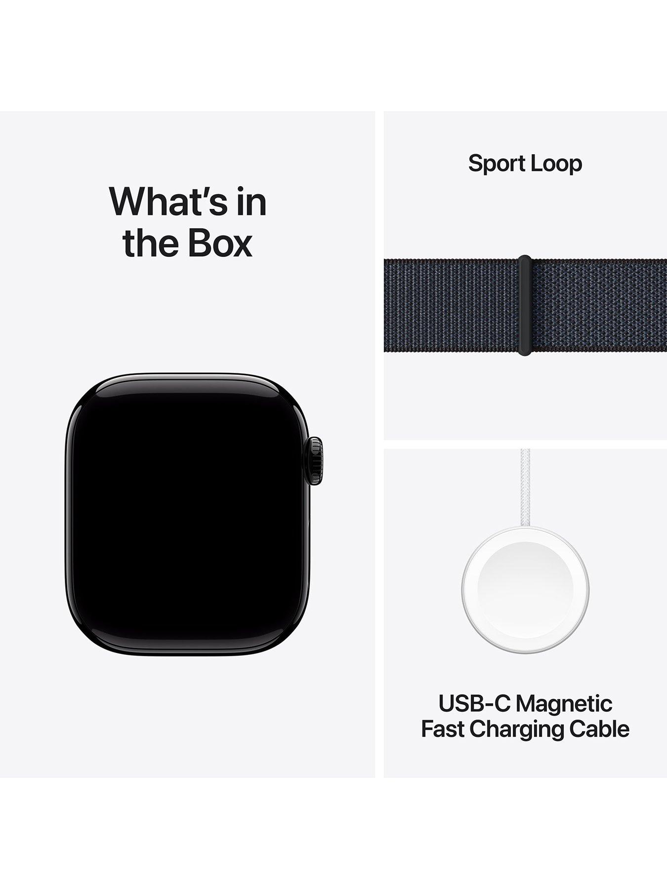 Image 7 of 8 of Apple Watch Series 10 (GPS) 42mm Jet Black Aluminium Case with Ink Sport Loop