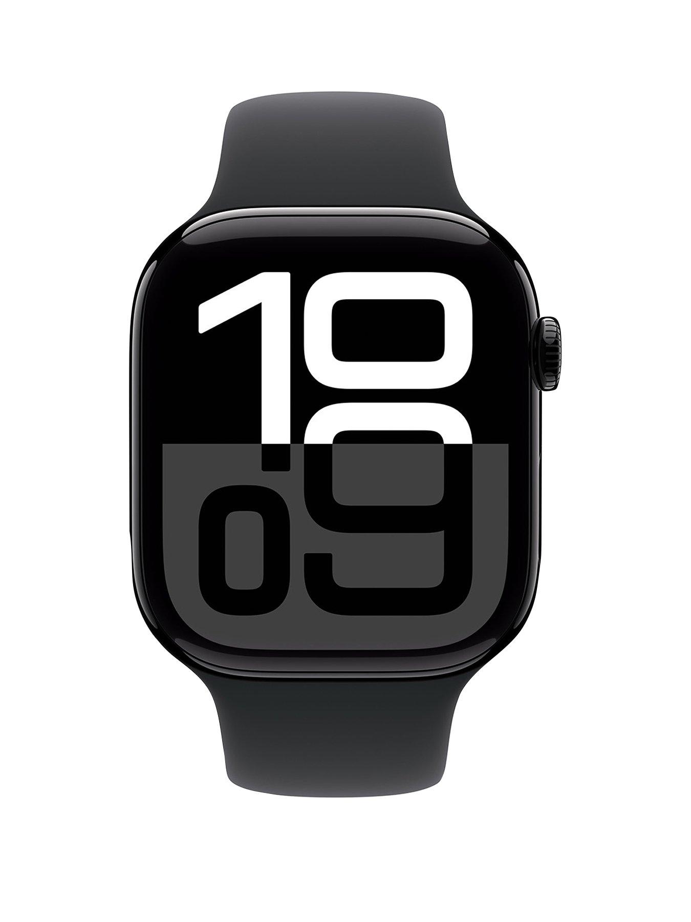 Apple Watch Series 10 (GPS), 46mm Jet Black Aluminium Case with Black
