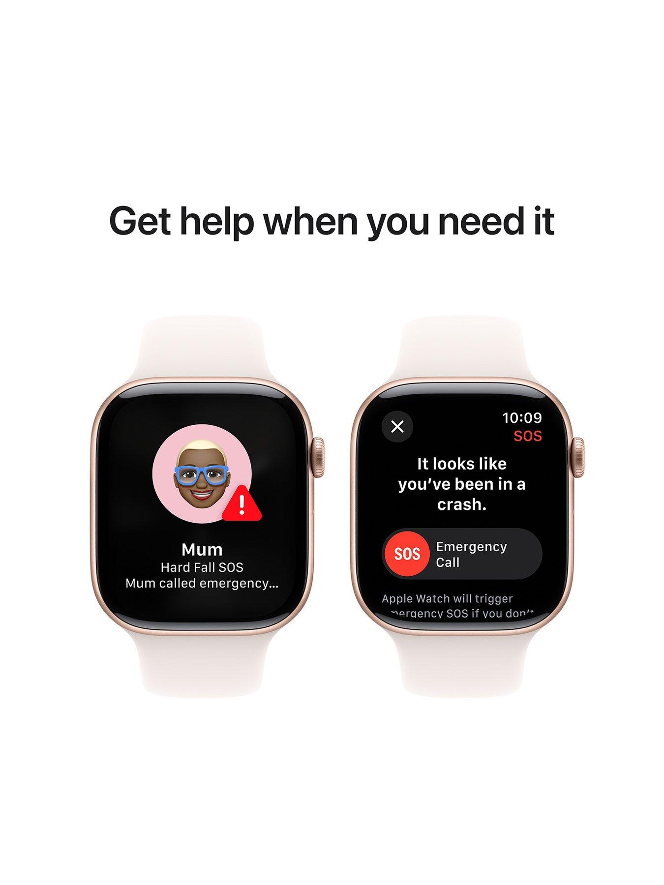 Image 6 of 8 of Apple Watch Series 10 (GPS) 46mm Rose Gold Aluminium Case with Light Blush Sport Band - S/M