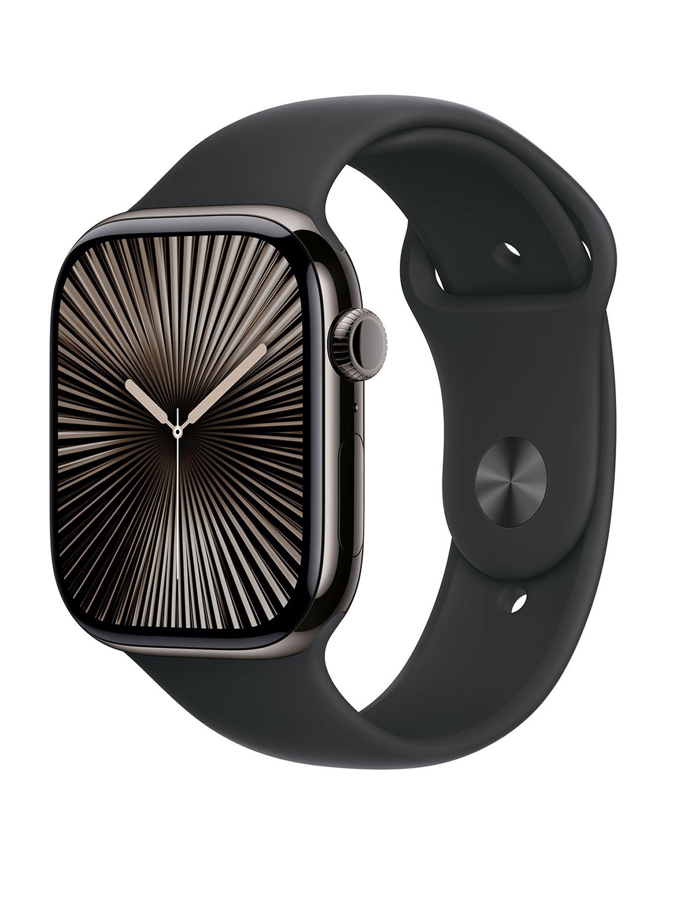 undefined Watch Series 10 (GPS + Cellular), 46mm Slate Titanium Case with Black Sport Band - M/L