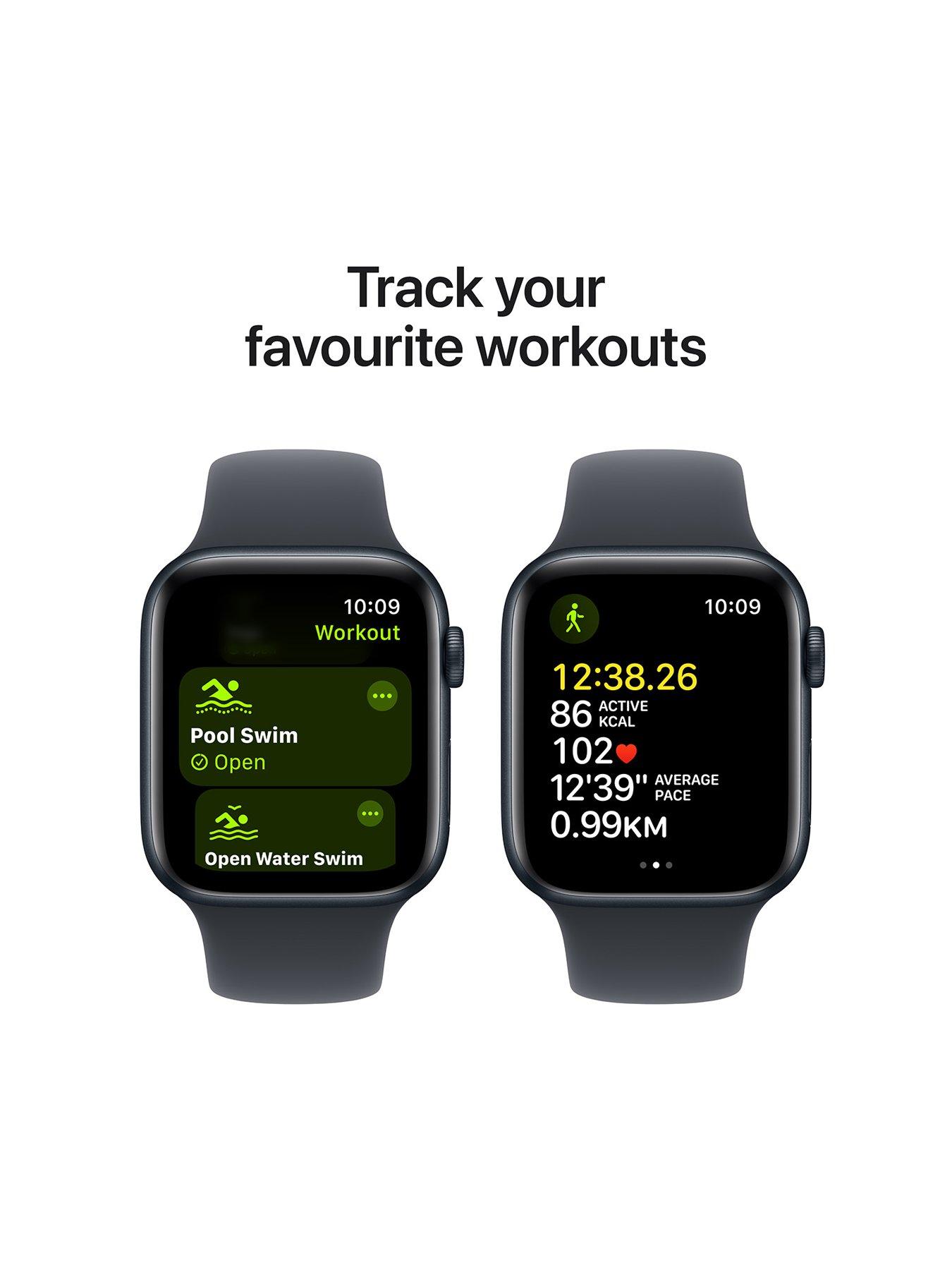 Image 6 of 7 of Apple Watch SE (GPS, 2024) 44mm Midnight Aluminium Case with Midnight Sport Band - S/M