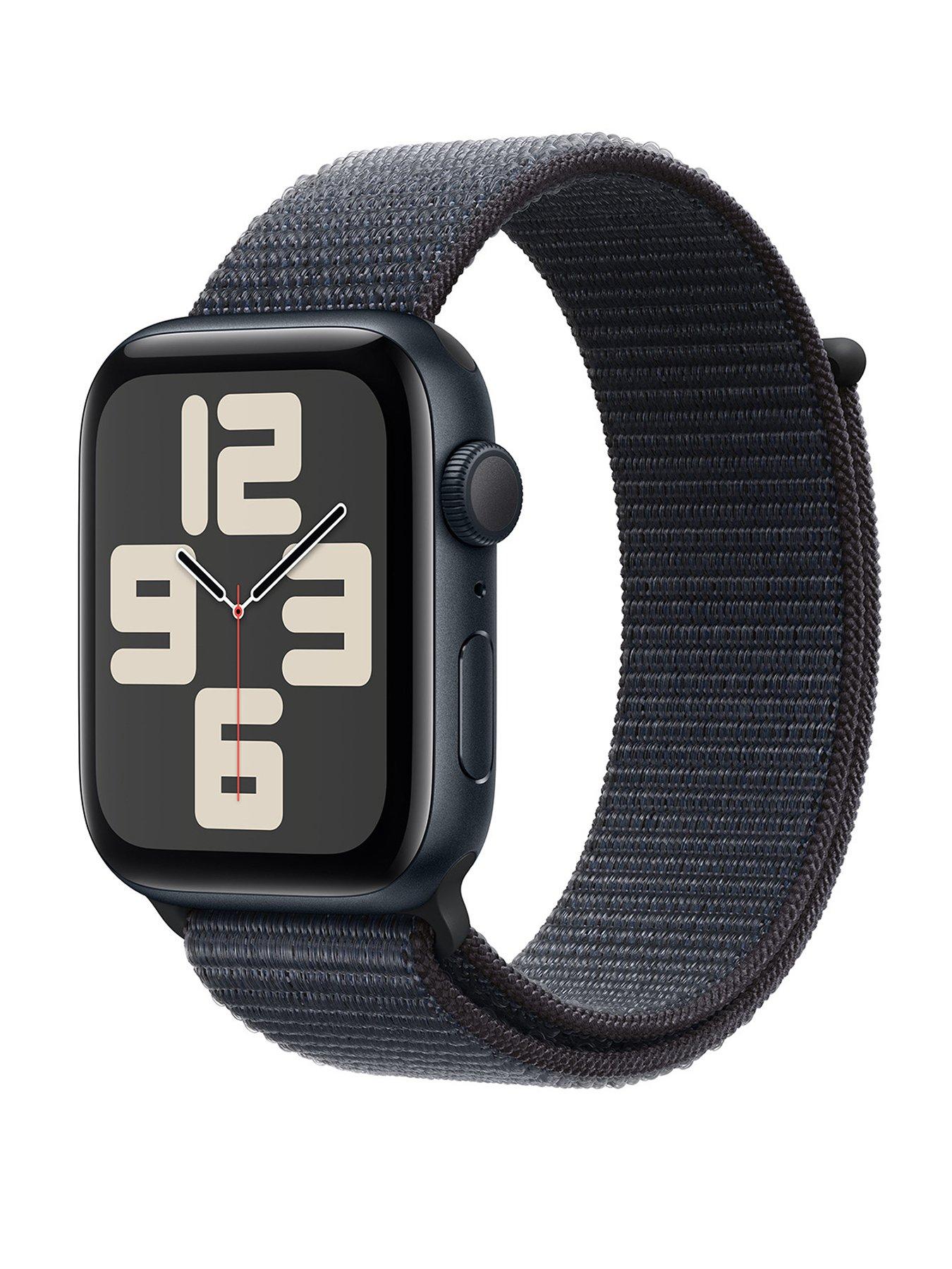 Image of Apple Watch SE (GPS, 2024) 40mm Midnight Aluminium Case with Ink Sport Loop