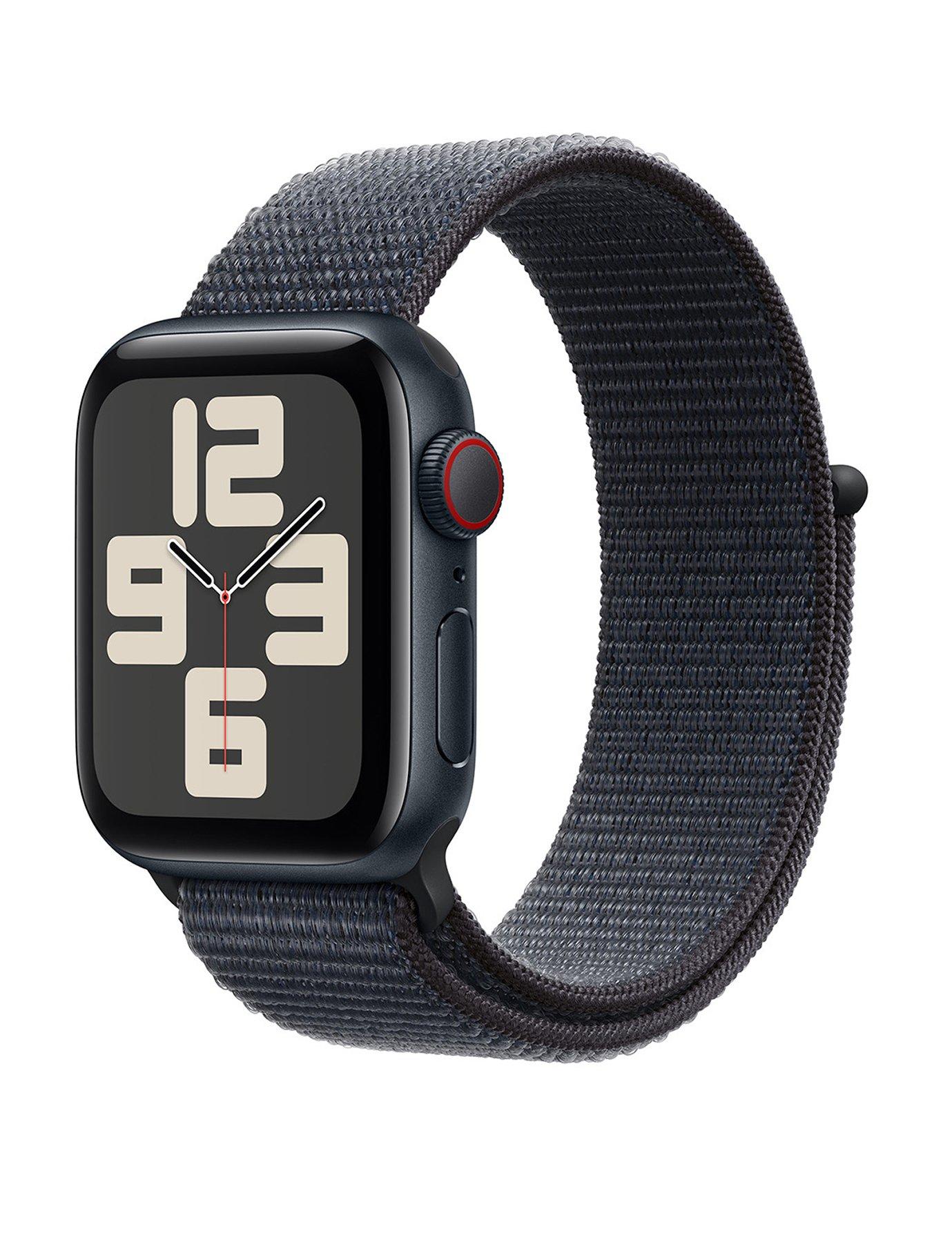 Image 1 of 7 of Apple Watch SE (GPS + Cellular, 2024) 40mm&nbsp;Midnight Aluminium Case with Ink Sport Loop