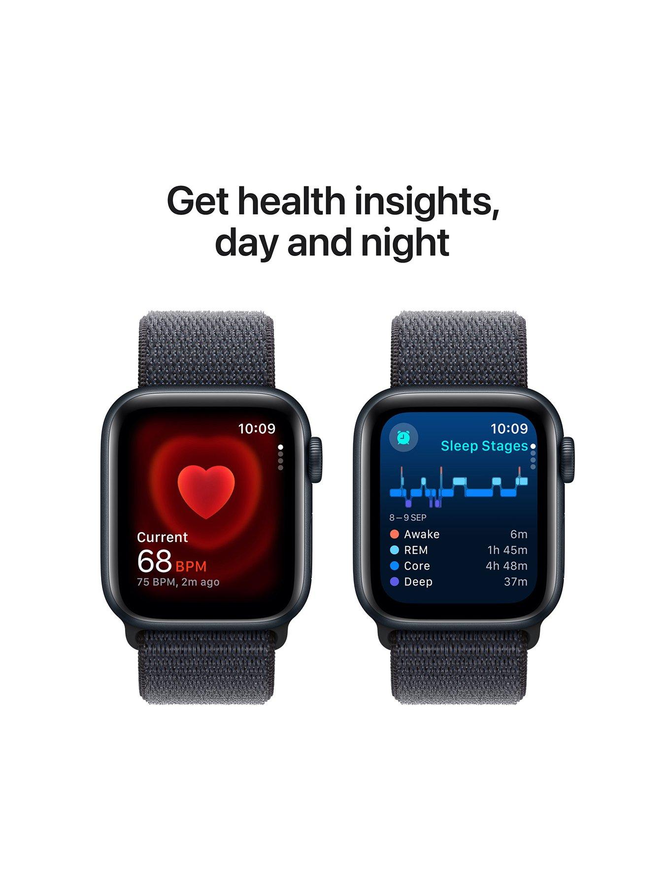 Image 5 of 7 of Apple Watch SE (GPS + Cellular, 2024) 40mm&nbsp;Midnight Aluminium Case with Ink Sport Loop