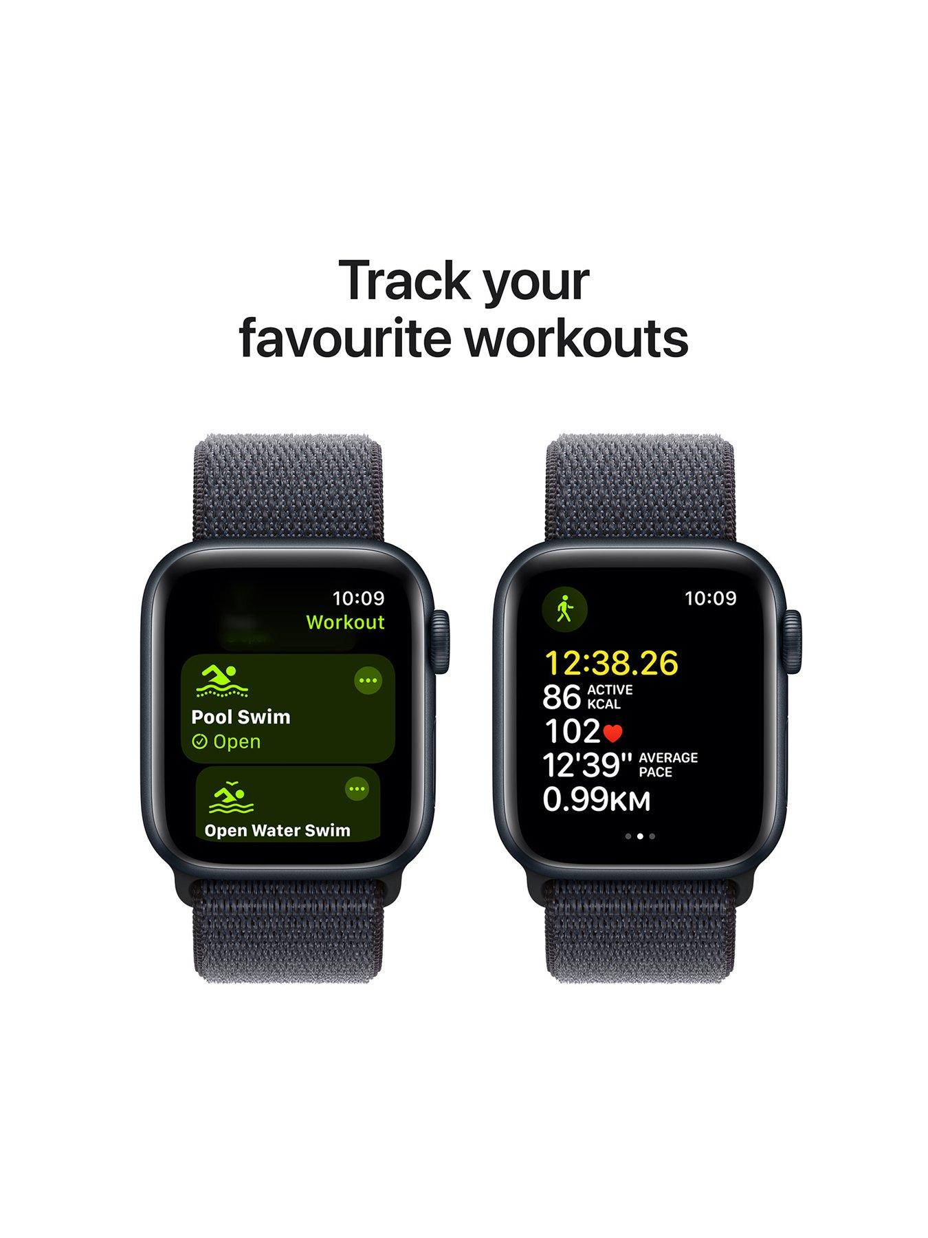Image 6 of 7 of Apple Watch SE (GPS + Cellular, 2024) 40mm&nbsp;Midnight Aluminium Case with Ink Sport Loop