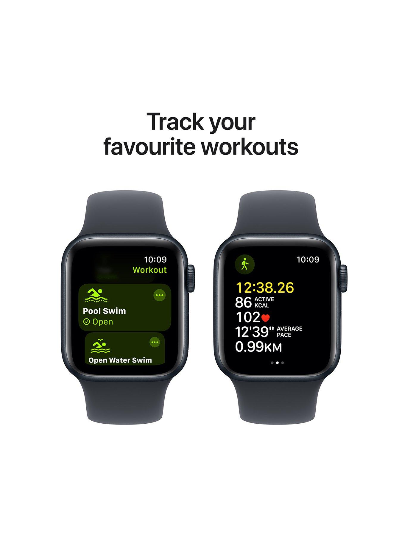 Image 6 of 7 of Apple Watch SE (GPS + Cellular, 2024)&nbsp;Midnight Aluminium Case with Midnight Sport Band