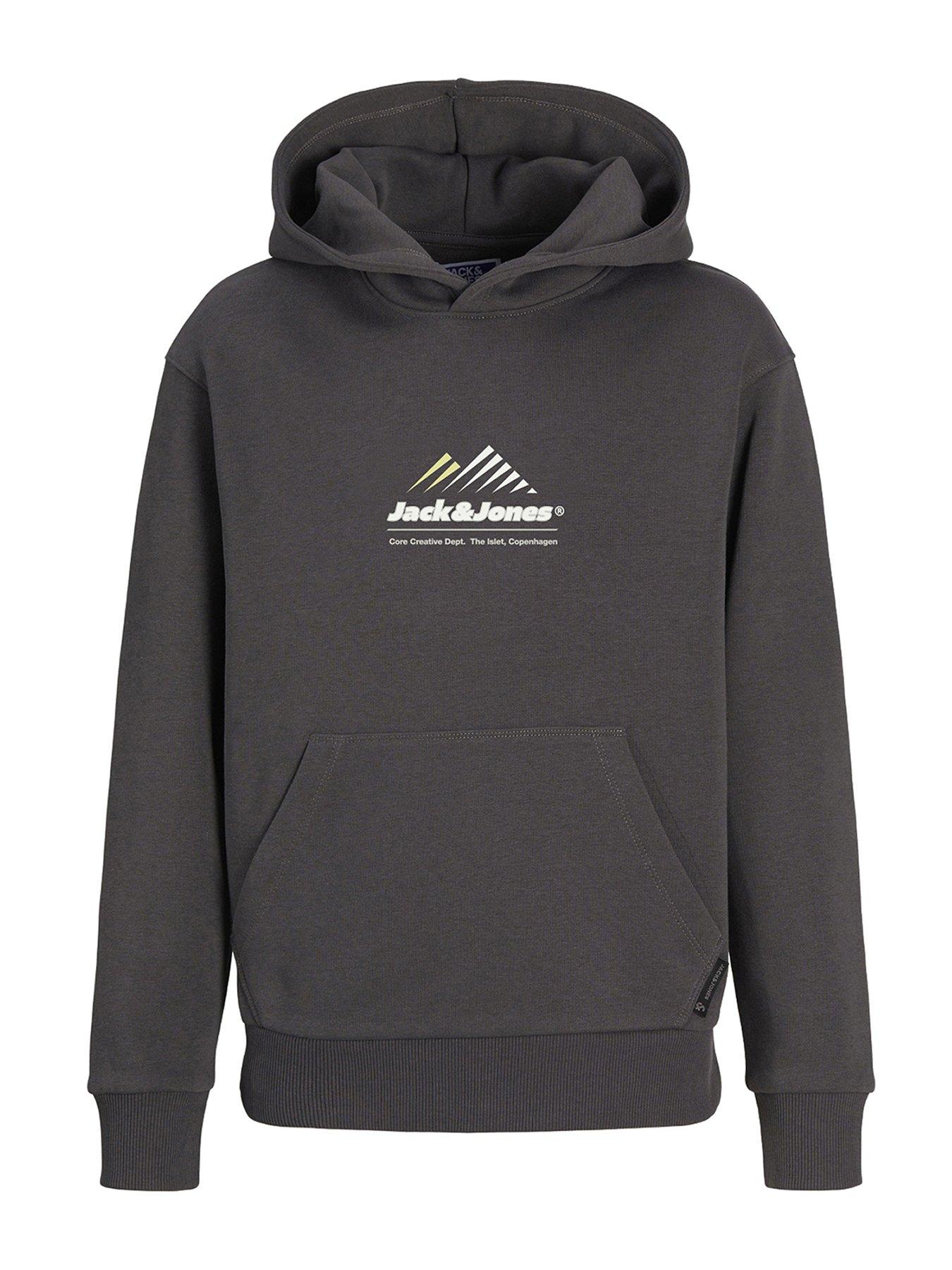 undefined Boys Lima Logo Sweat Hoodie - Grey