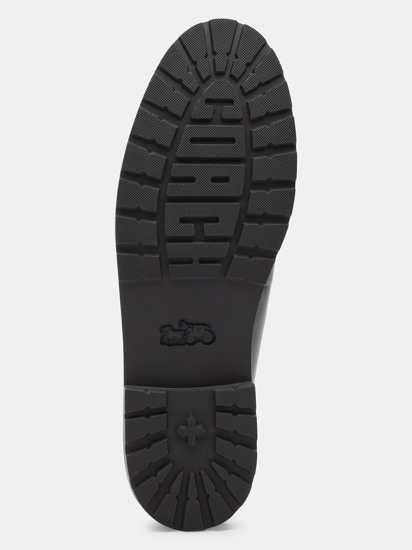 Image 4 of 5 of COACH Jocelyn Leather Loafers - Black