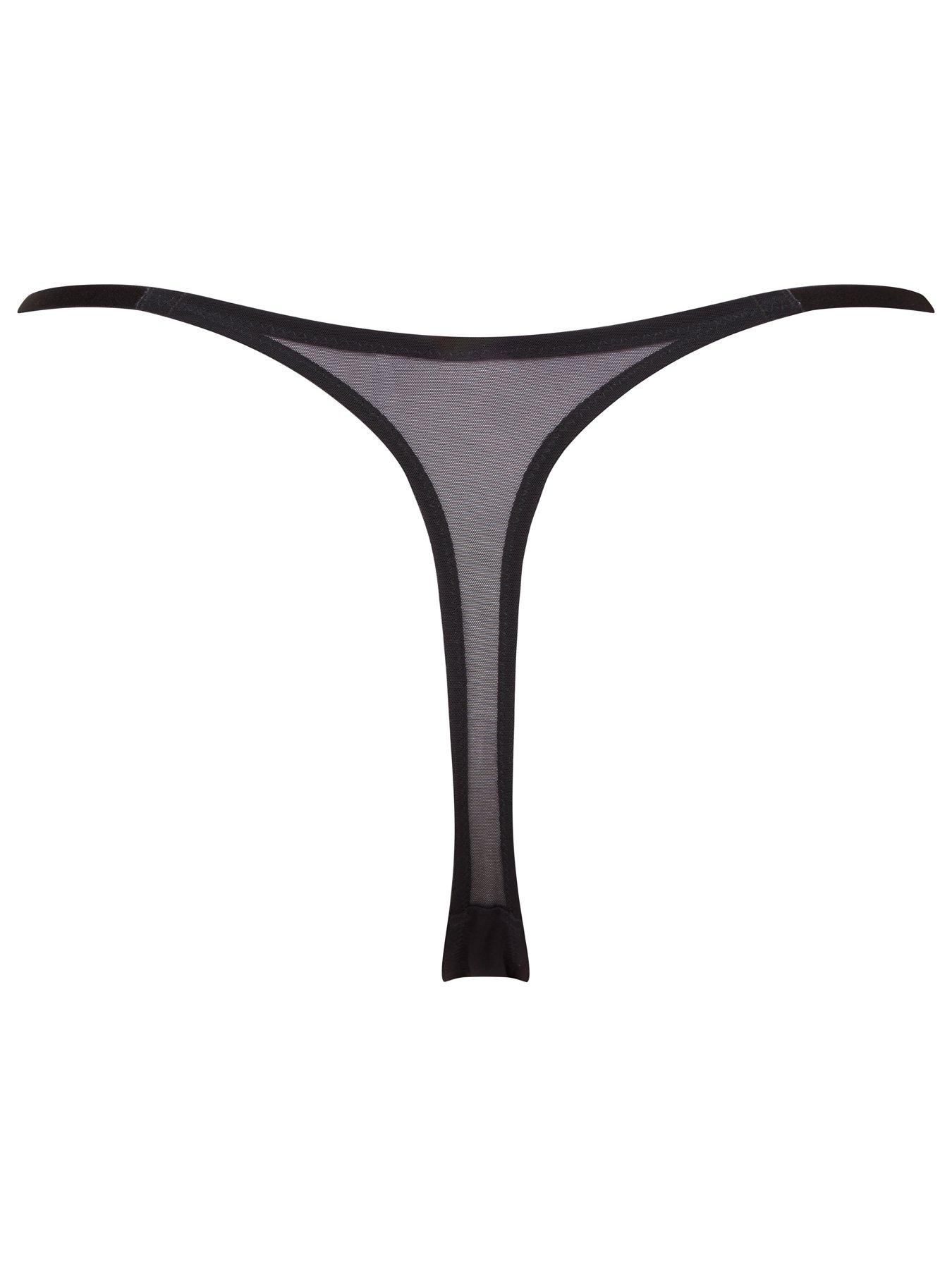 Image 5 of 5 of Gossard VIP Lavish Tattoo Effect Embroidered String - Black