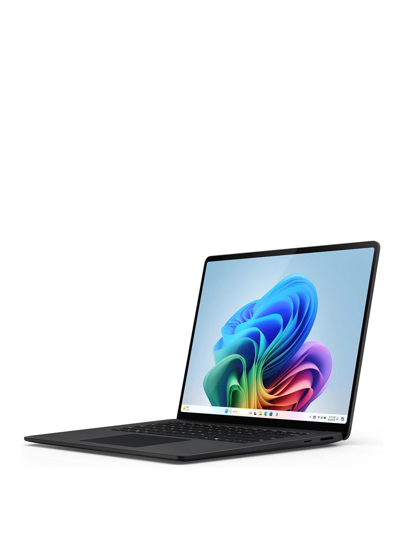 Image 1 of 7 of Microsoft Surface Laptop - Copilot+ PC - Snapdragon X Elite - 16GB RAM - 1TB - 15in OLED - Black