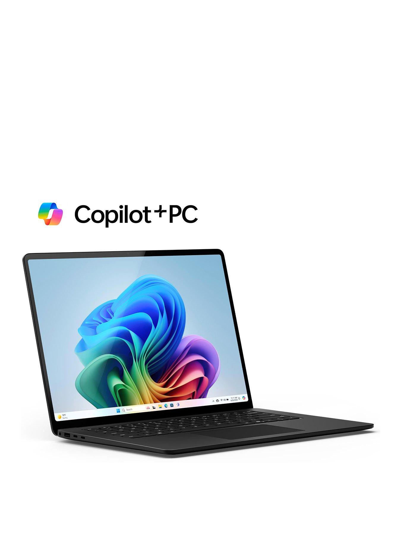 Image 2 of 7 of Microsoft Surface Laptop - Copilot+ PC - Snapdragon X Elite - 16GB RAM - 1TB - 15in OLED - Black