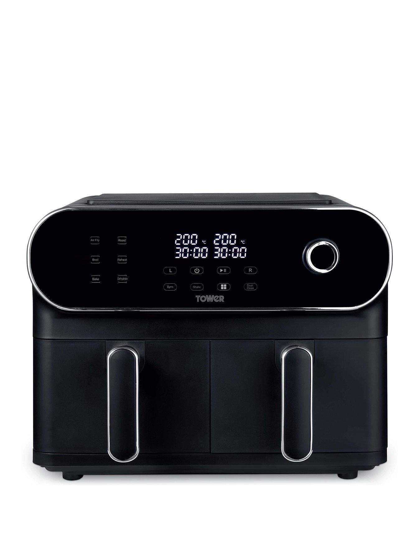 Image 1 of 7 of Tower 10.4L Vortx Dual Basket Air Fryer (Exclusive), Black