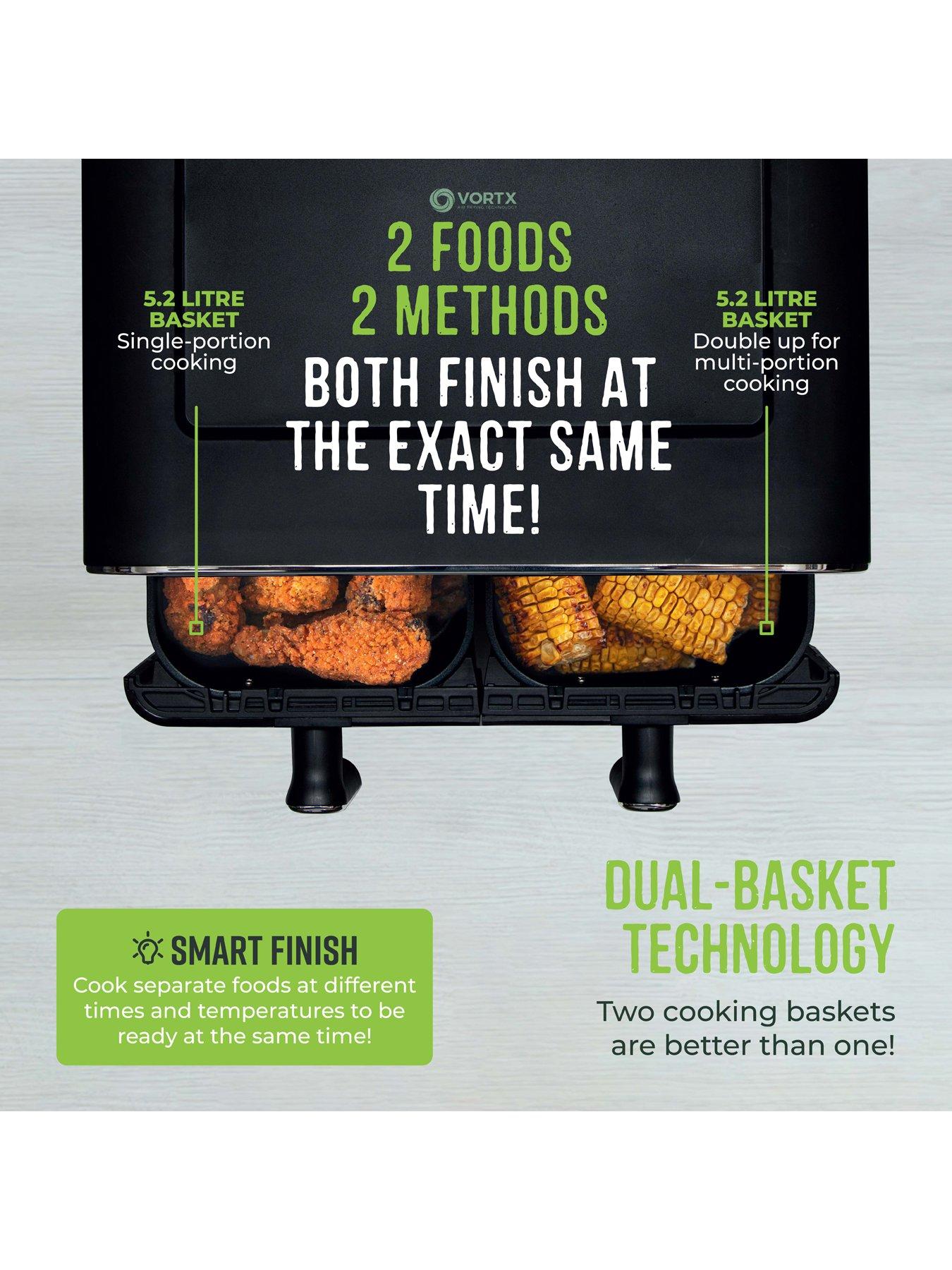 Image 3 of 7 of Tower 10.4L Vortx Dual Basket Air Fryer (Exclusive), Black