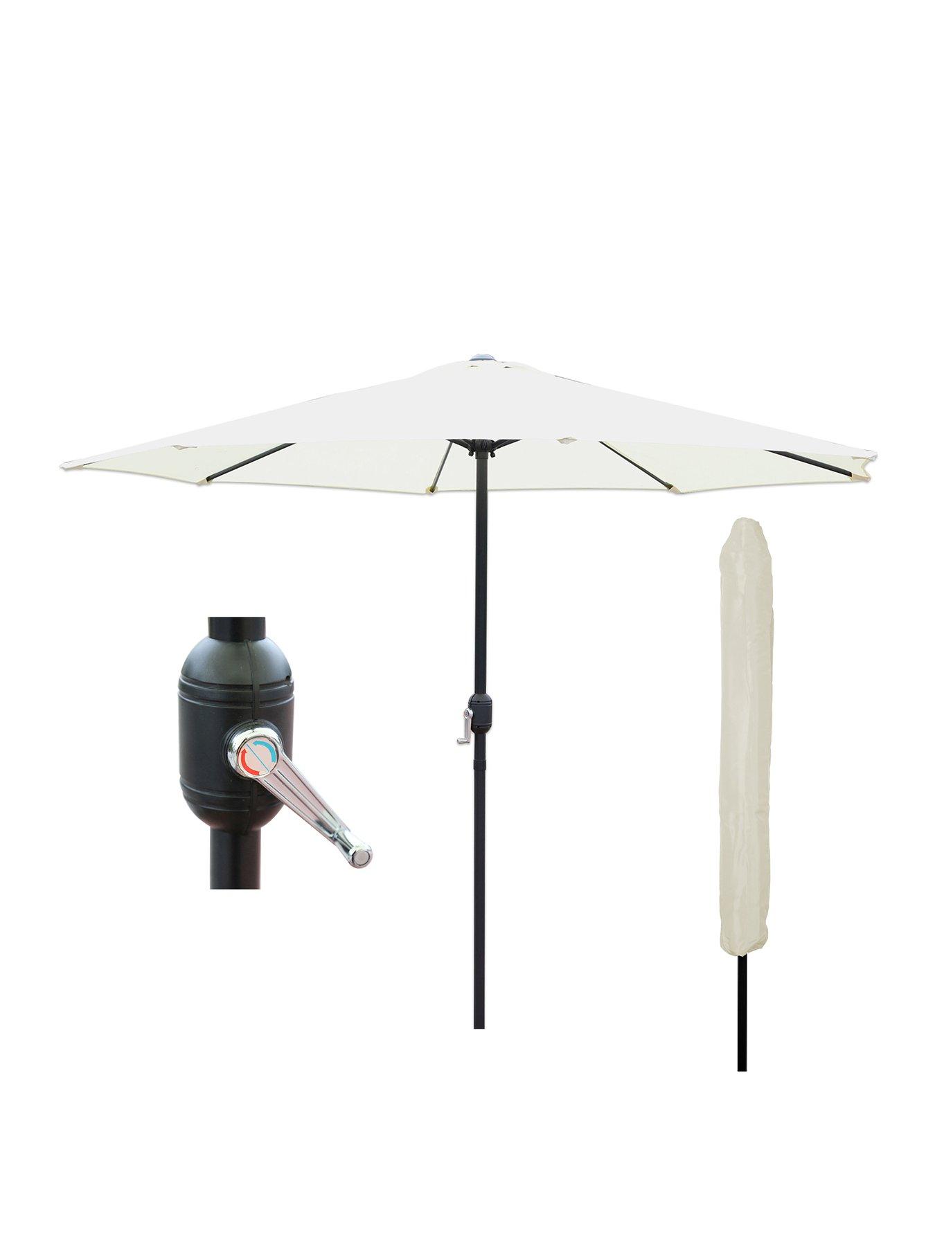 Image 2 of 6 of Glamhaus Cream Garden Table Parasol Umbrella 2.7M