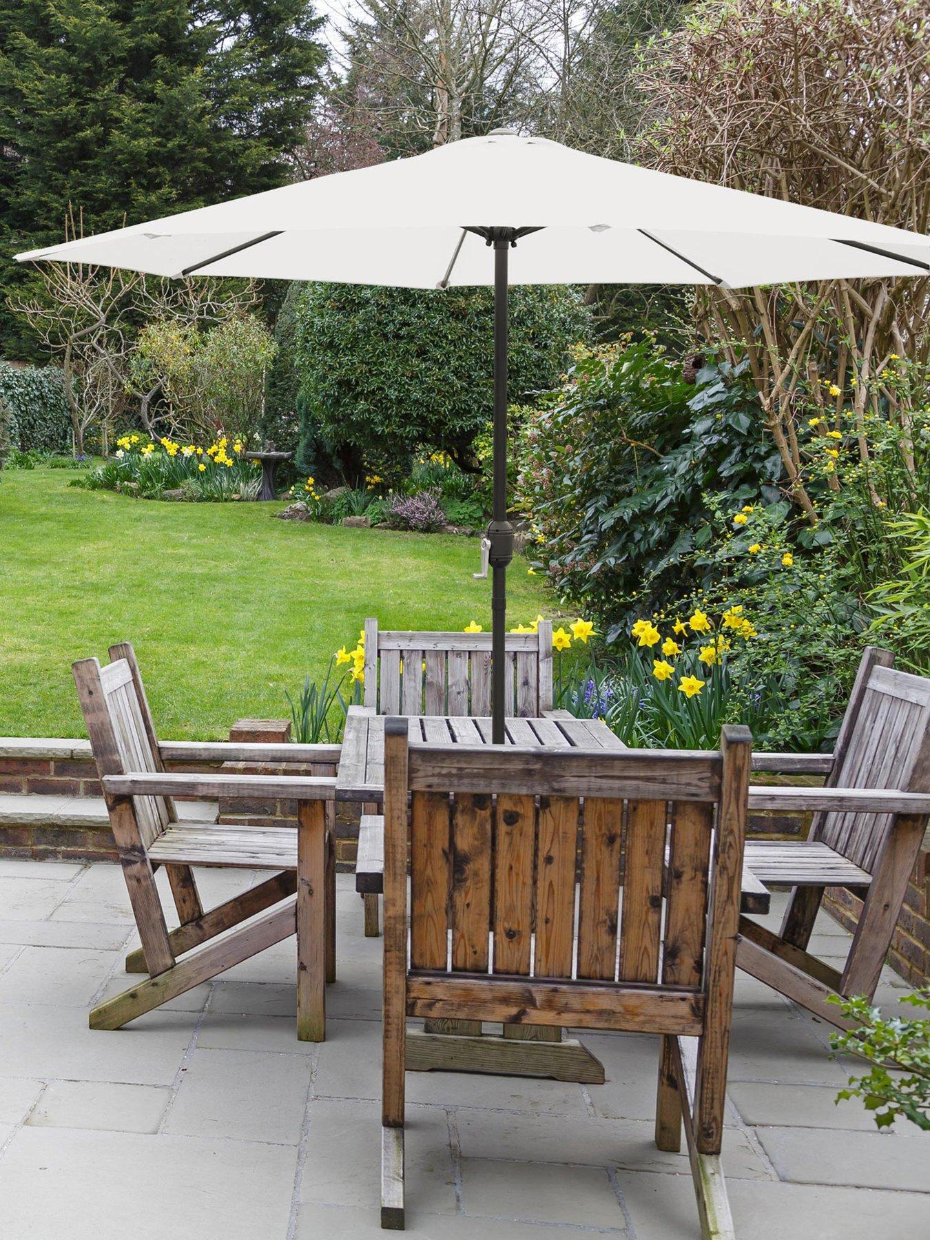 Image 5 of 6 of Glamhaus Cream Garden Table Parasol Umbrella 2.7M