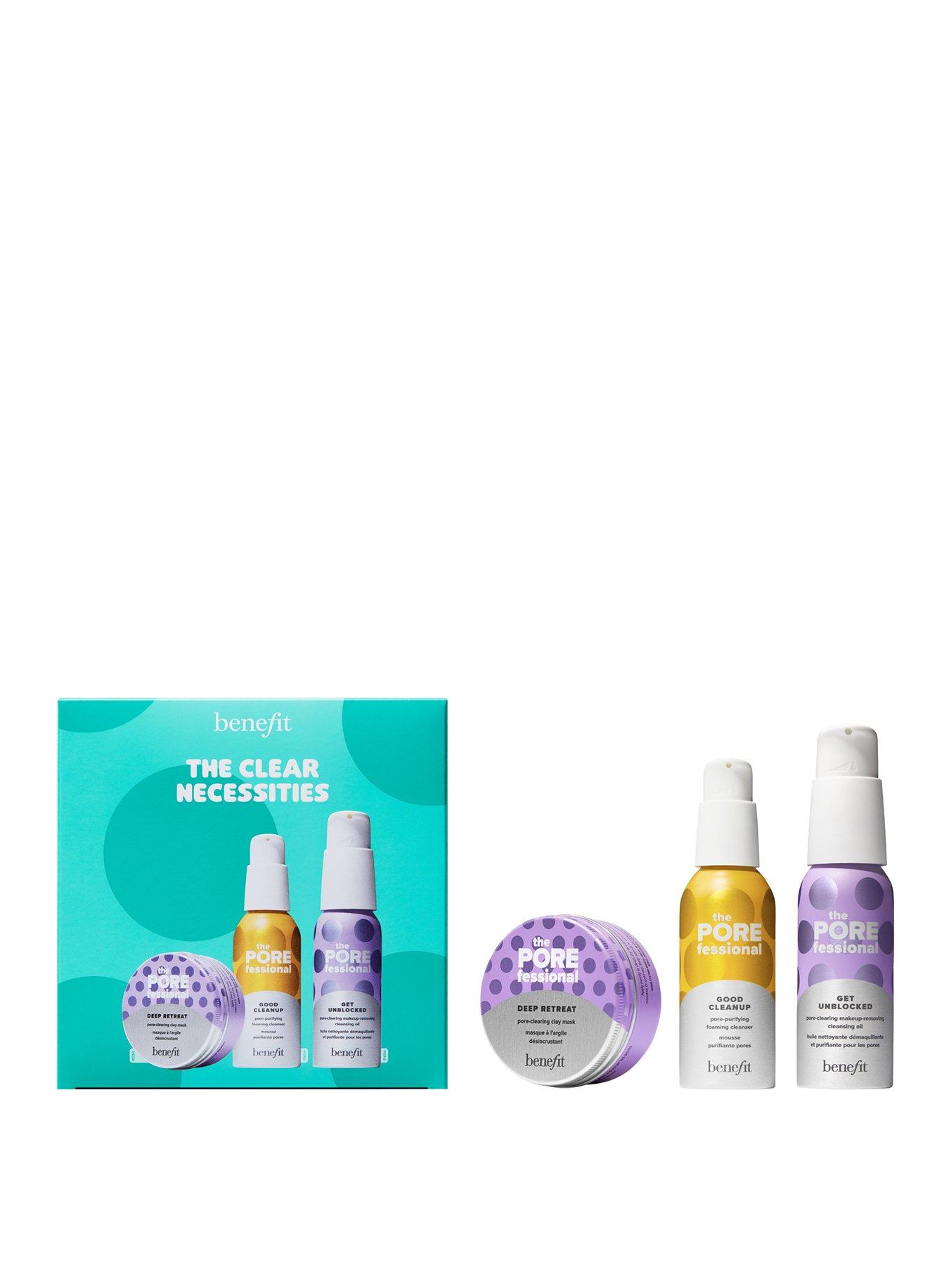 Image 1 of 7 of Benefit The Clear Necessities Skincare Cleanser Duo &amp; Clay Mask Set (Worth &pound;49.45)
