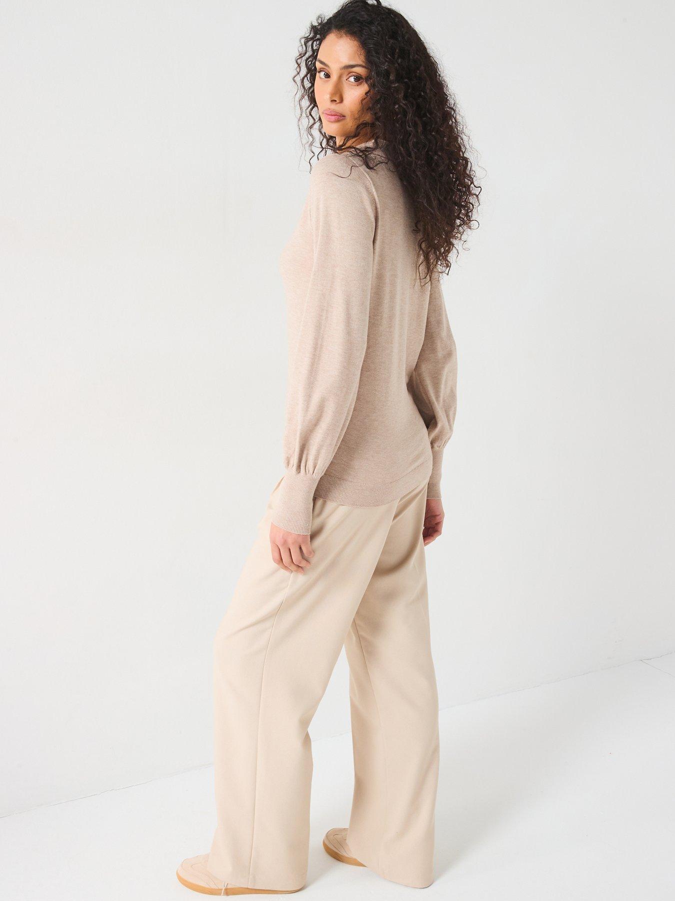 Image 2 of 6 of Everyday Collared Neck Button Down Cardigan - Natural