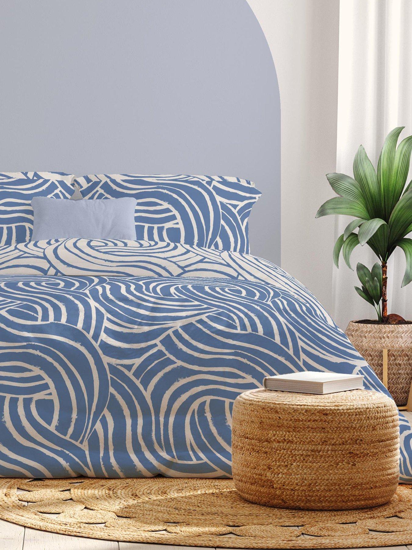 Product photograph of Copenhagen Home Sofia Blue Duvet Cover Set from very.co.uk