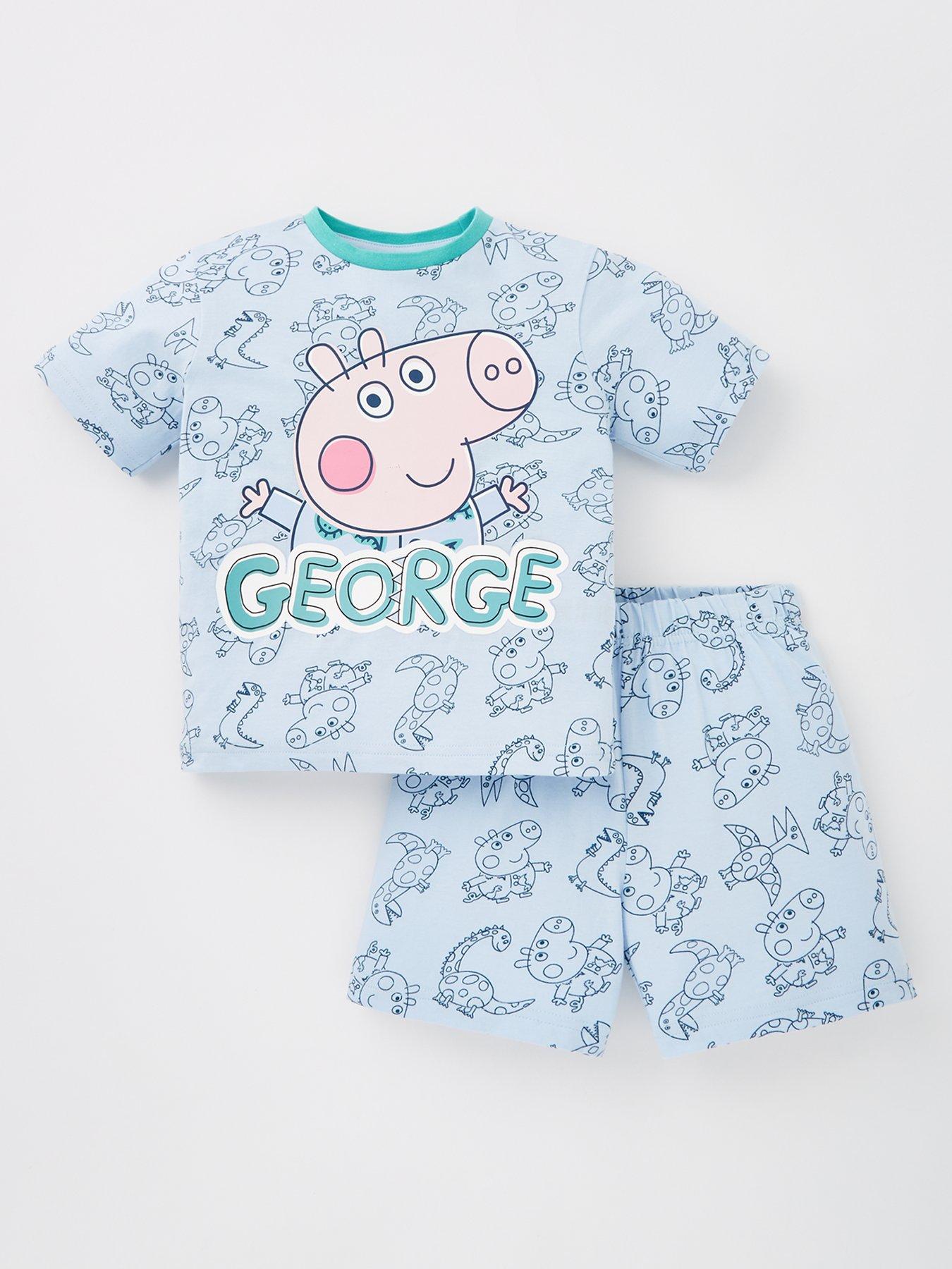 Image 1 of 4 of George Pig All Over Print Short Pyjamas - Blue