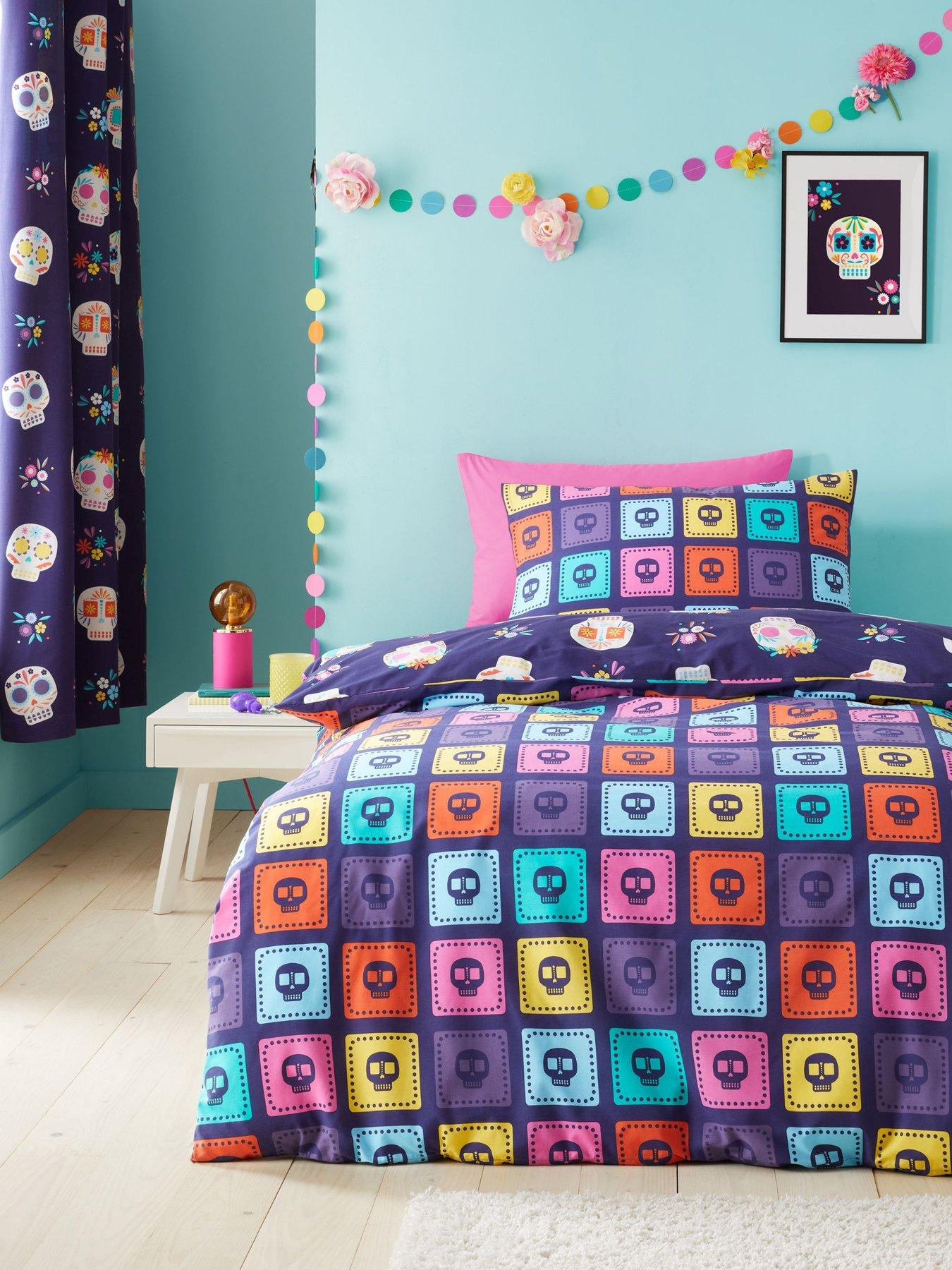 Catherine Lansfield Sugar Skull Fiesta Duvet Set- Single | Very.co.uk