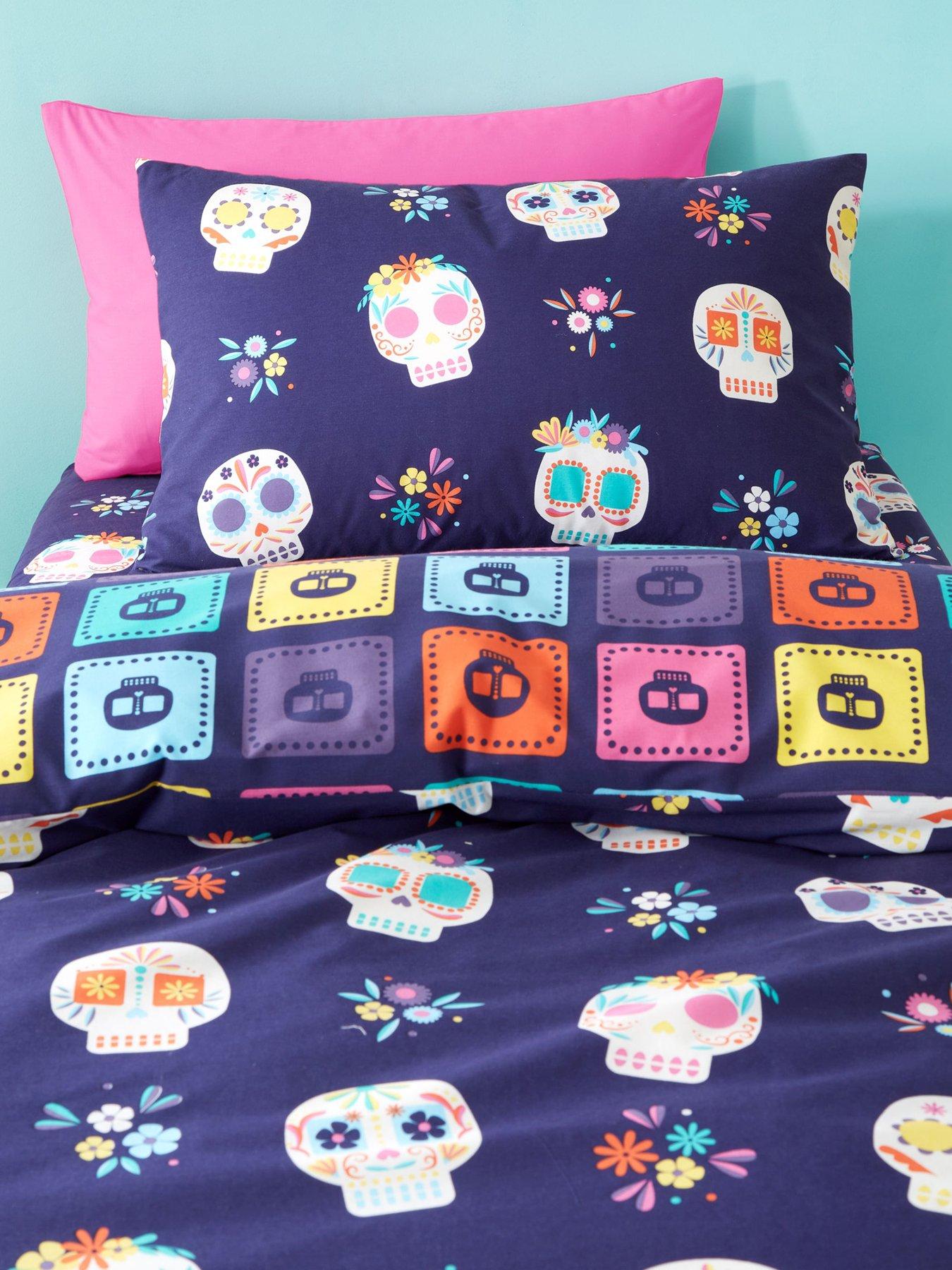 Catherine Lansfield Sugar Skull Fiesta Duvet Set Single Very