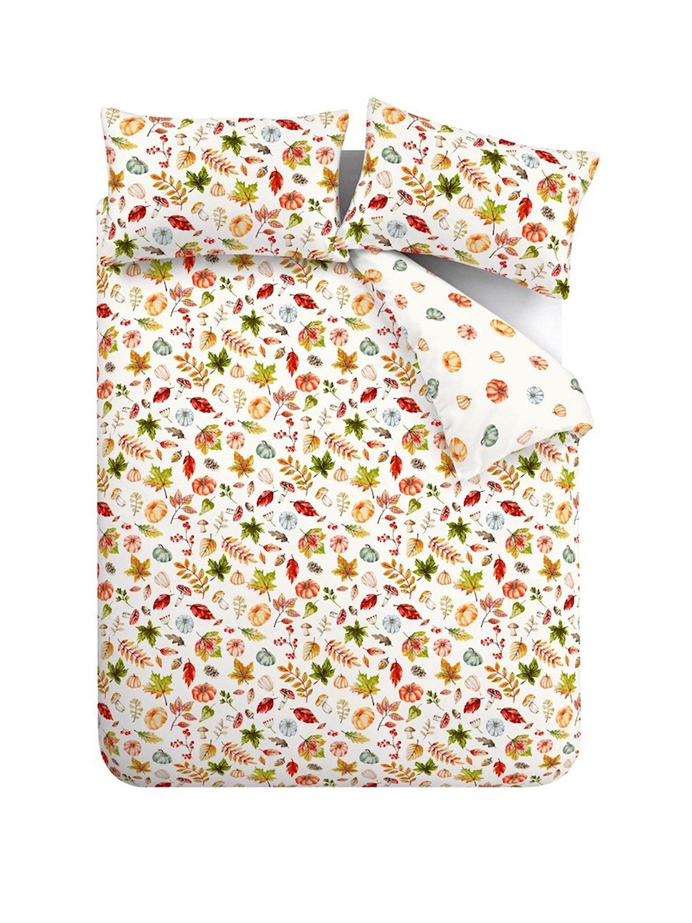 Image 2 of 6 of Catherine Lansfield Autumn Pumpkins Reversible Duvet Cover and Pillowcase Set