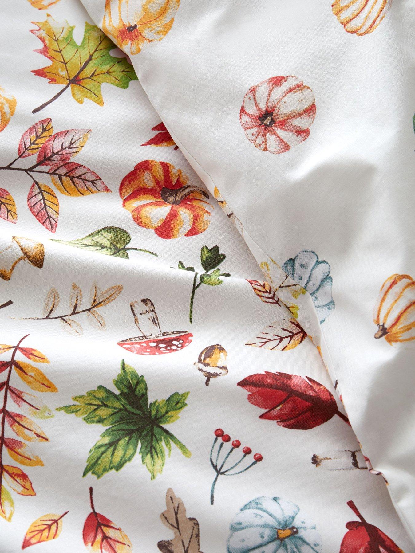 Image 6 of 6 of Catherine Lansfield Autumn Pumpkins Reversible Duvet Cover and Pillowcase Set