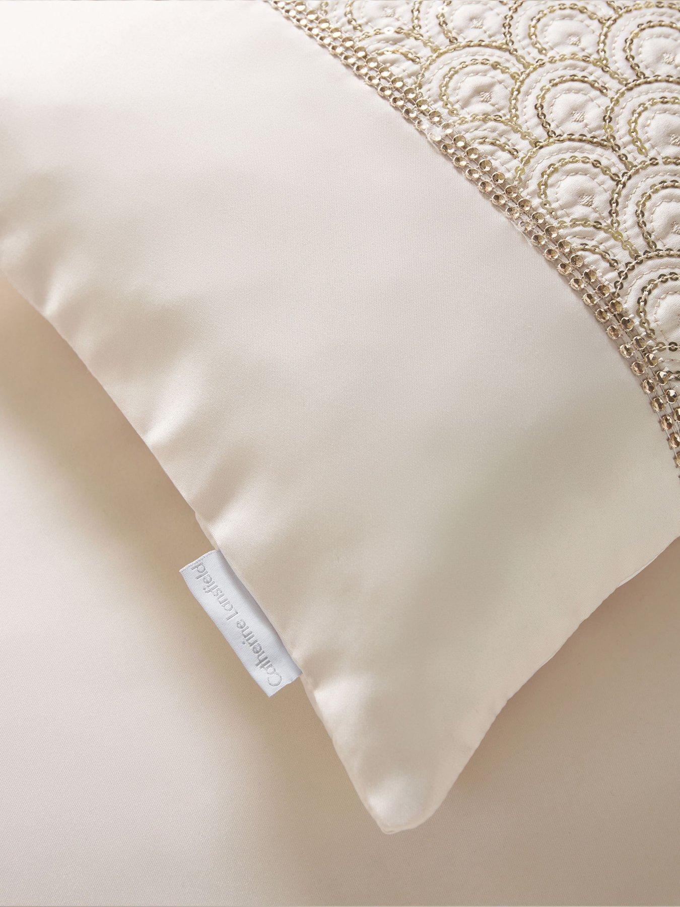 Image 6 of 6 of Catherine Lansfield Deco Sequin Champagne Duvet Cover Set