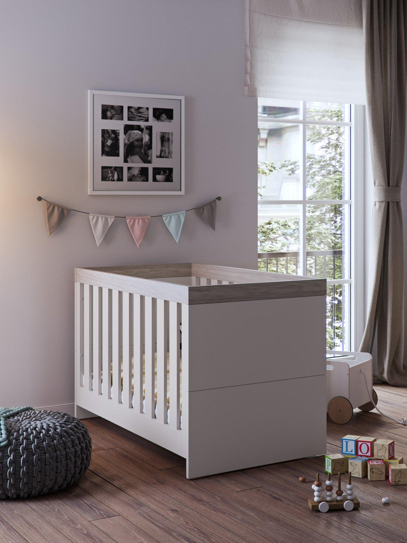 Little Acorns Burlington Cot Bed - Cashmere  &  Grey Ash