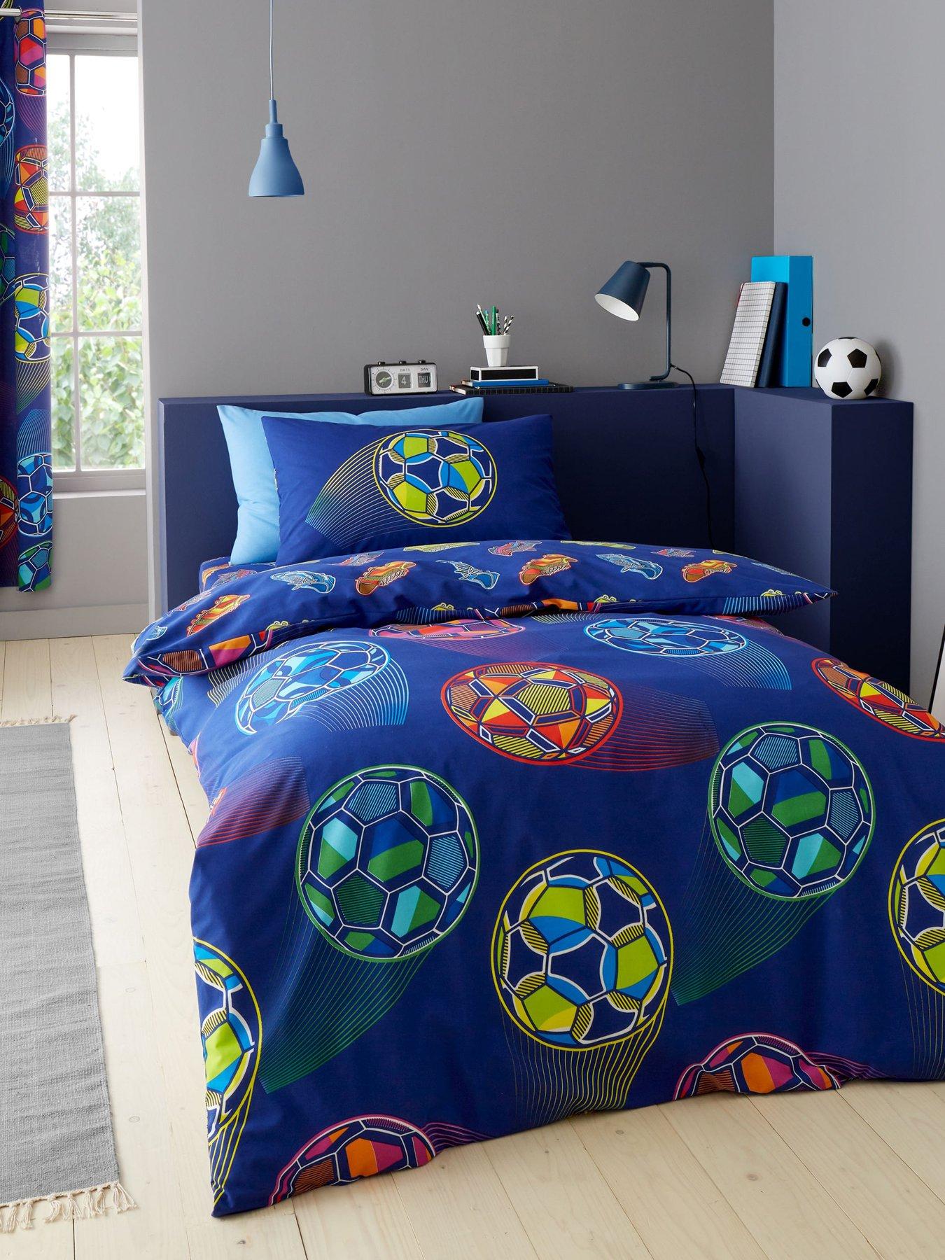 Image 3 of 6 of Catherine Lansfield Bright Football Reversible Duvet Cover Set