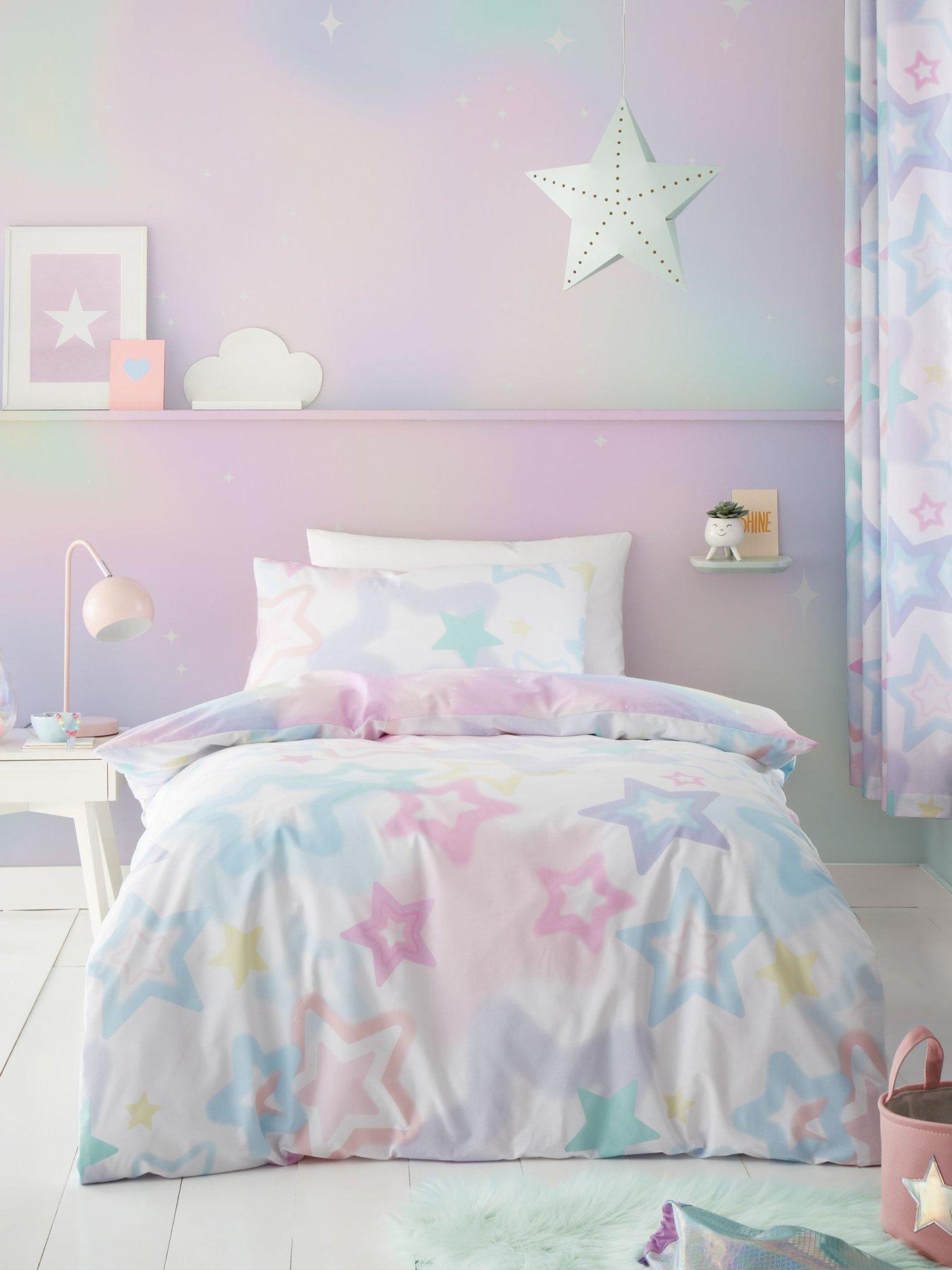 undefined Ombre Stars Reversible Duvet Cover Set