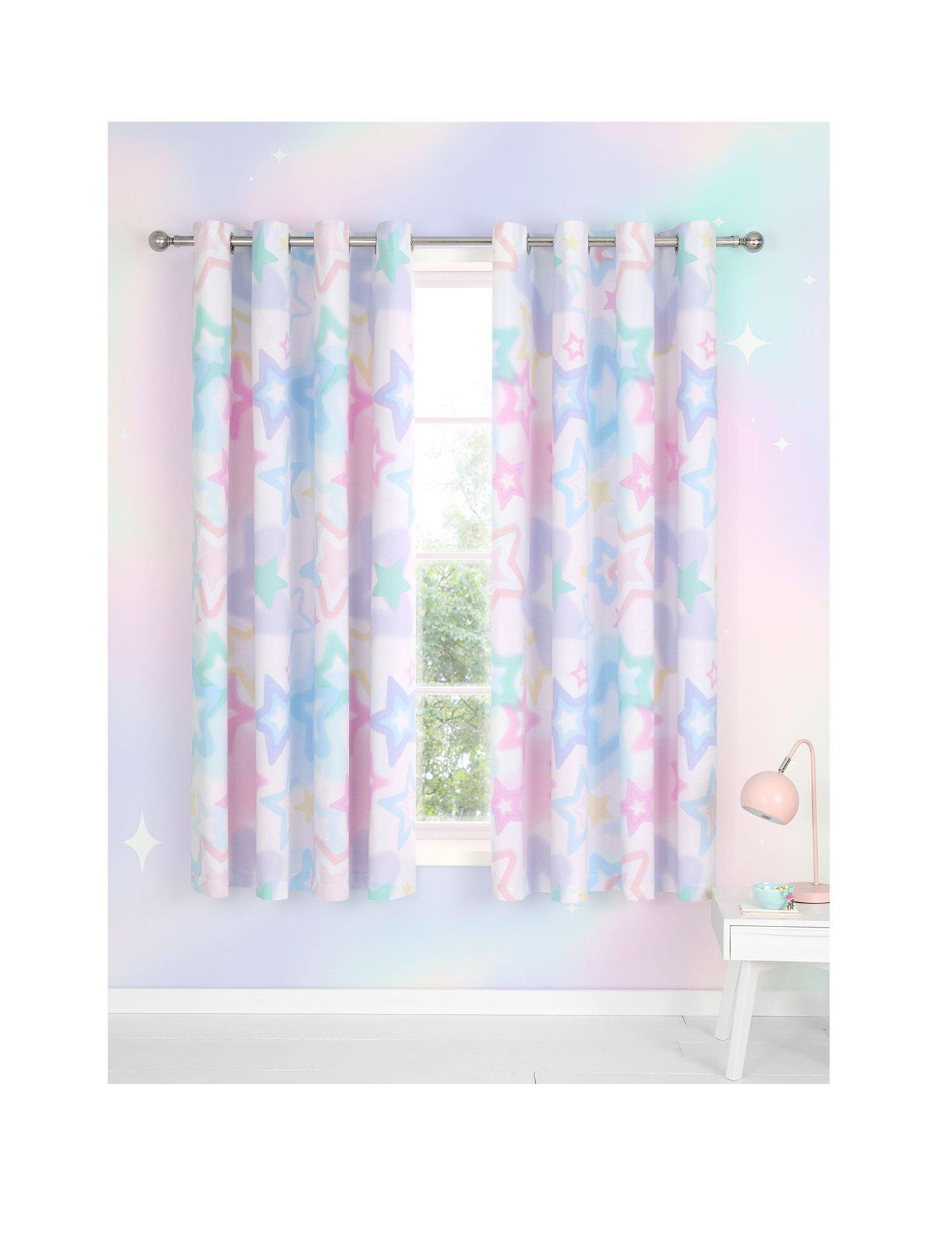 Image 2 of 3 of Catherine Lansfield Ombre Stars Reversible Eyelet Curtains
