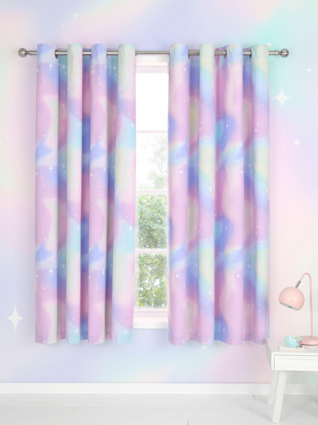 Image 3 of 3 of Catherine Lansfield Ombre Stars Reversible Eyelet Curtains