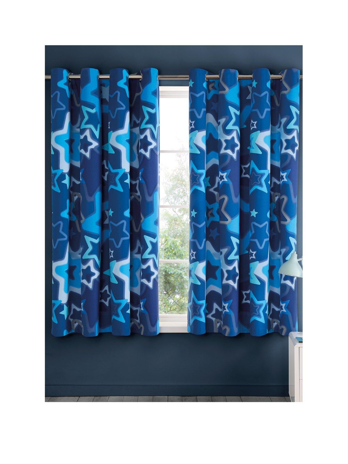 Product photograph of Catherine Lansfield Ombre Stars Fully Reversible Eyelet Curtains - 66 X 72 Inch from very.co.uk