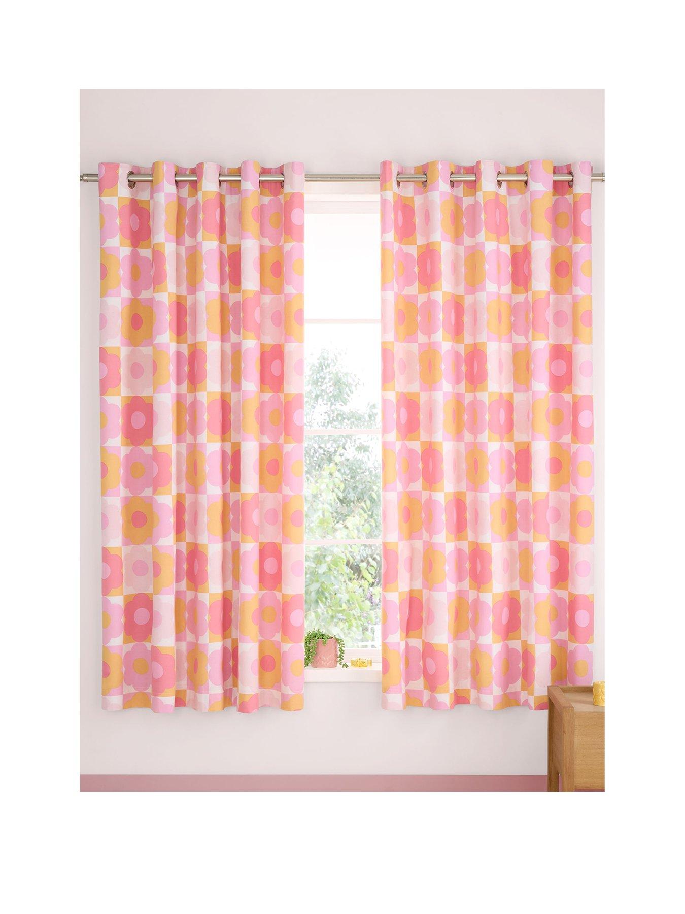 Product photograph of Catherine Lansfield Retro Daisy Fully Reversible Eyelet Curtains - 66 X 72 Inch from very.co.uk