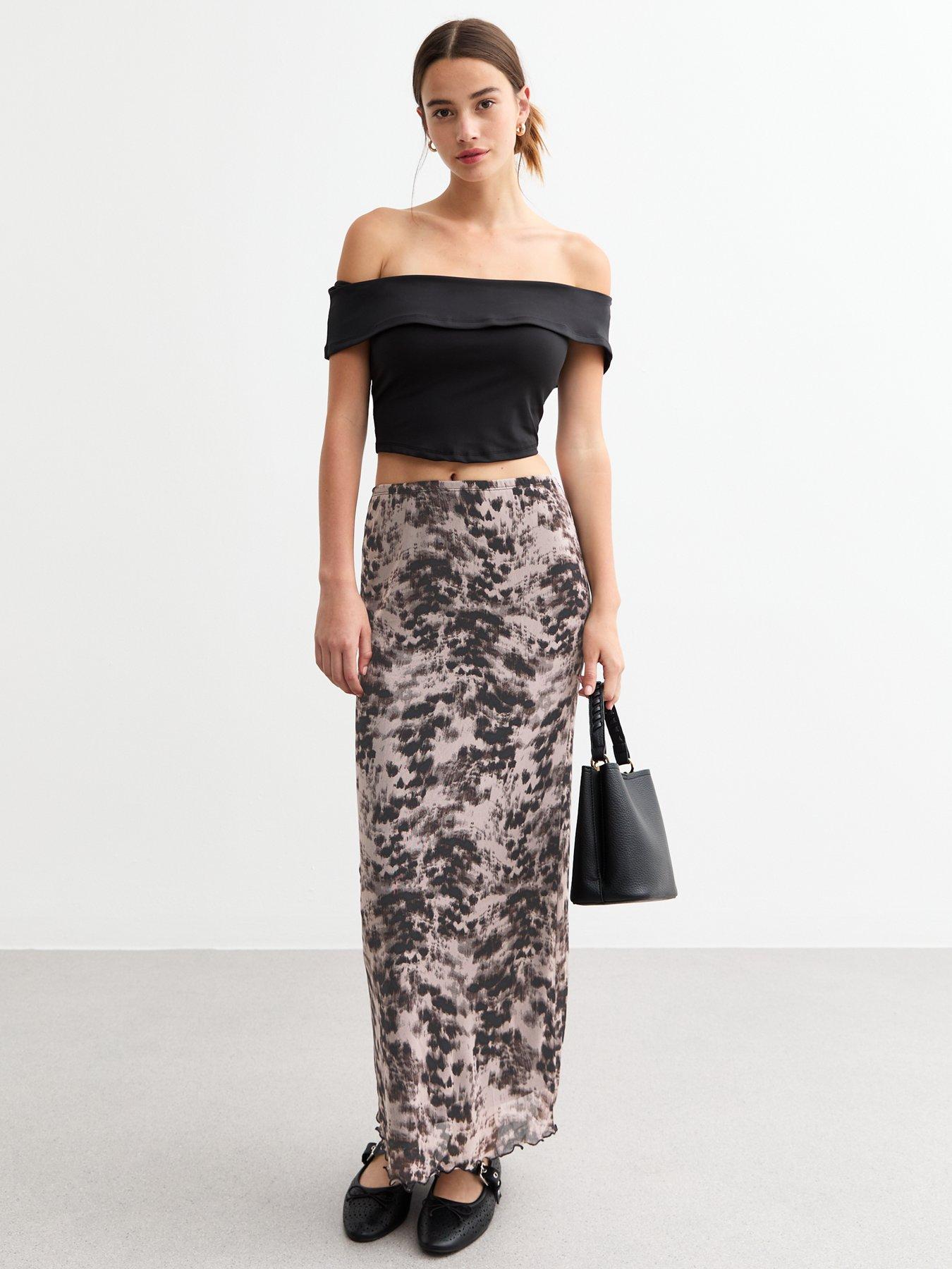 Animal print midi skirt new look best sale