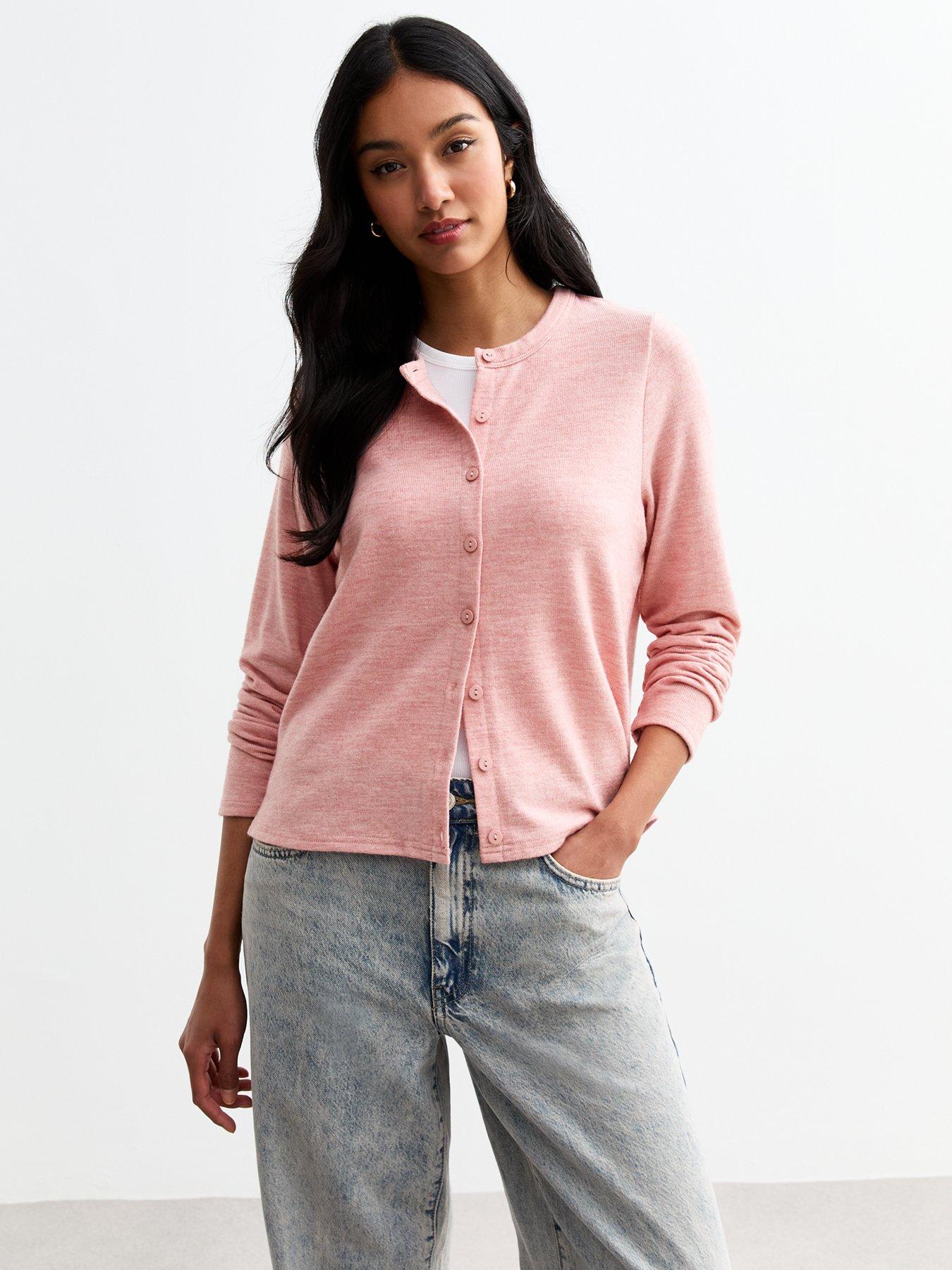 New look pink cardigan store