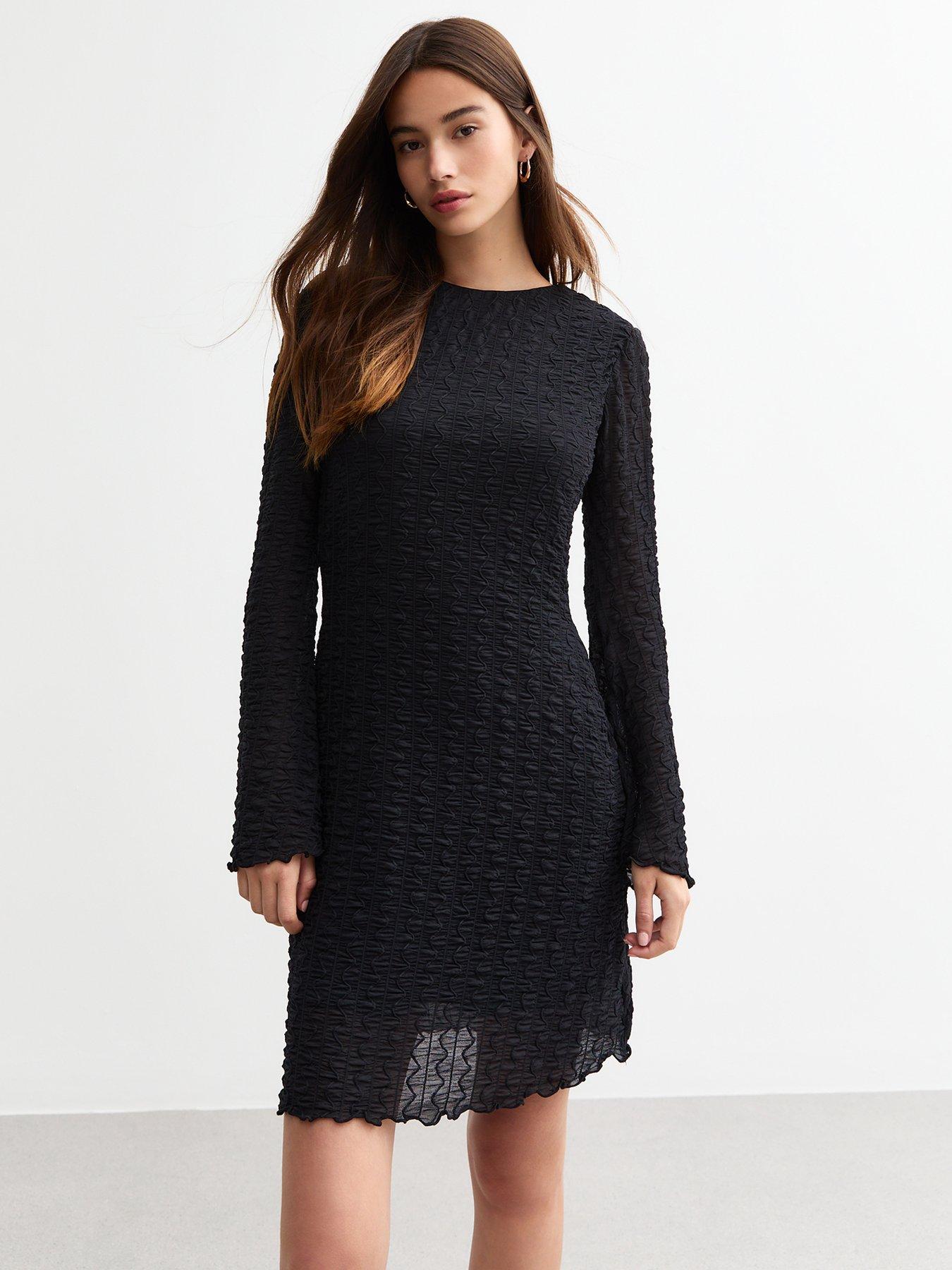 New look black shift dress hotsell