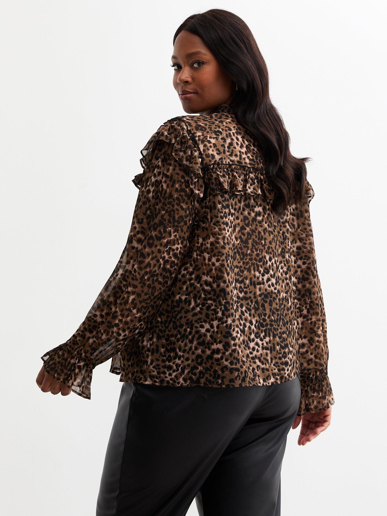 Frill Trim Chiffon Top