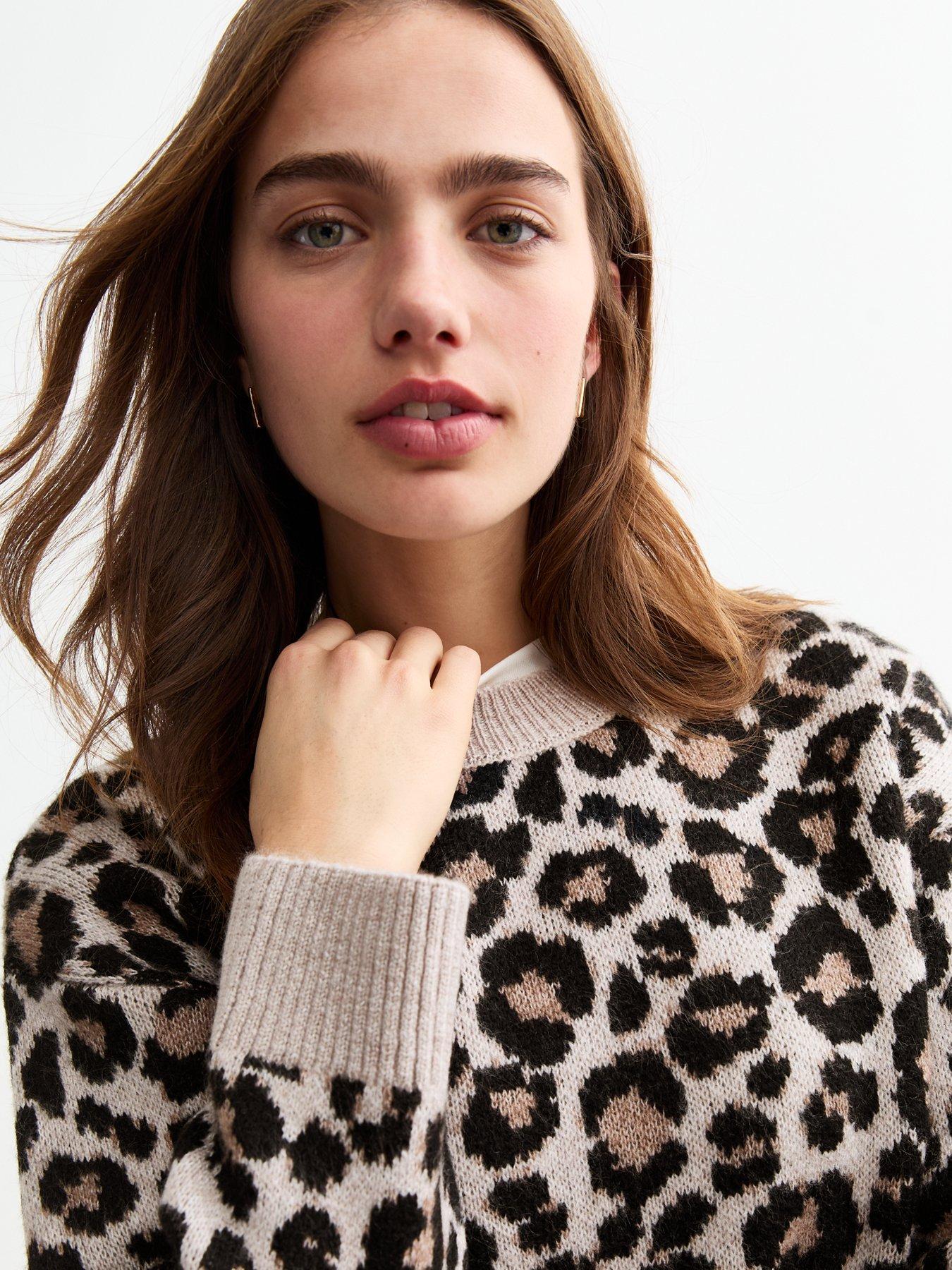 Leopard print jumper next best sale