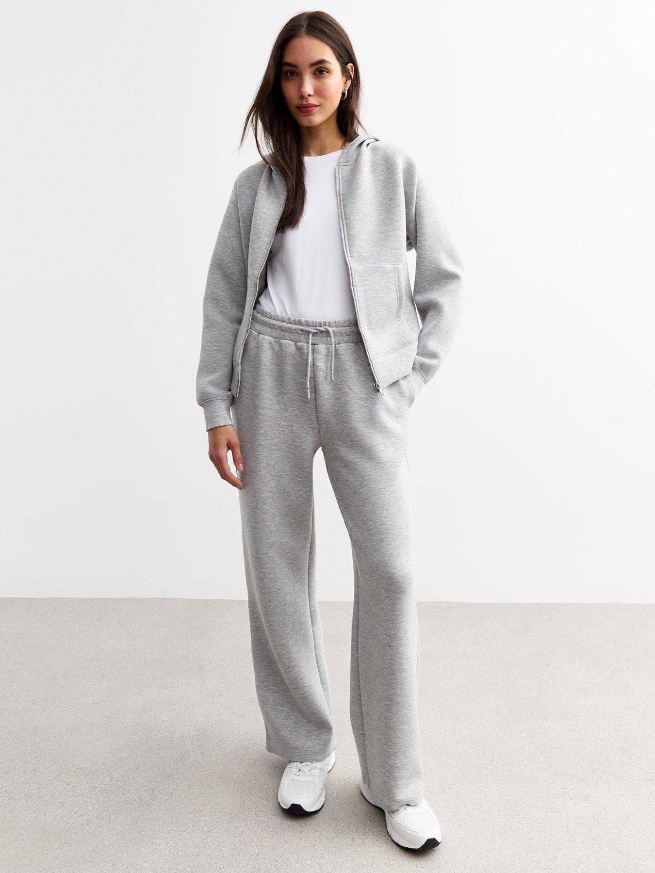 undefined Drawstring Waist Jersey Joggers - Grey