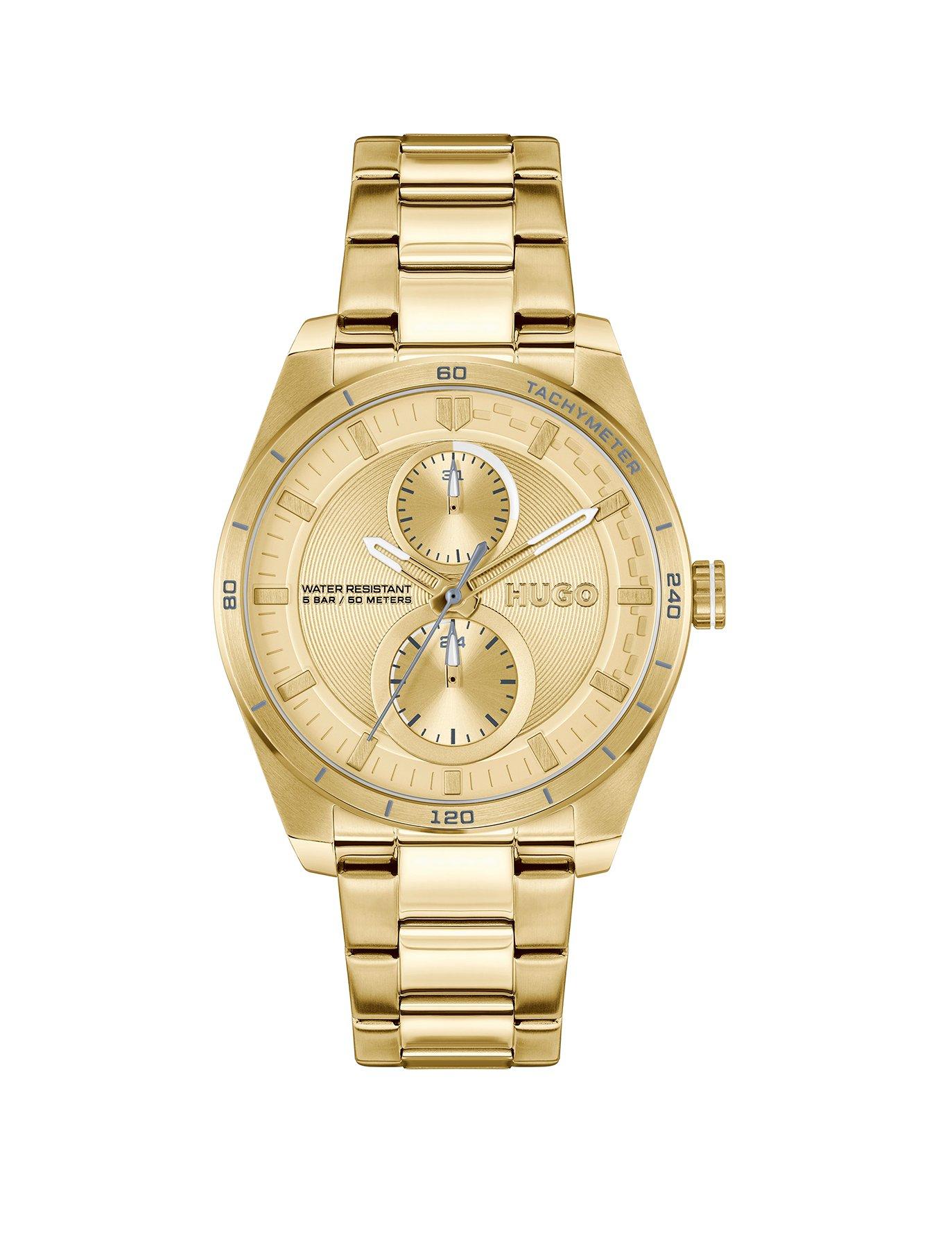 undefined Ladies #FAST FOR HER Gold IP Multifunction Bracelet Watch