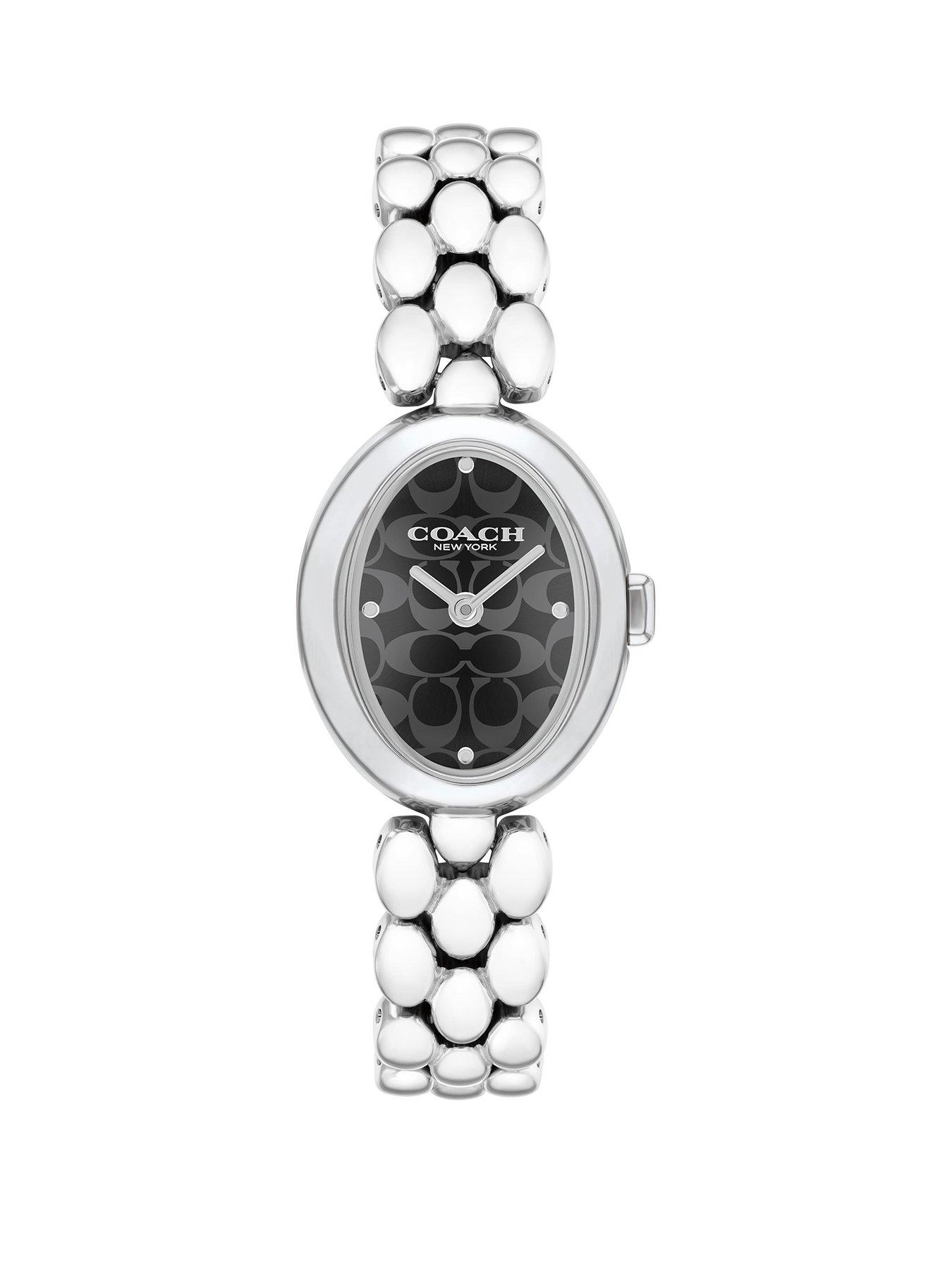 Product photograph of Coach Ladies Sammy 22mm Oval Stainless Steel Watch from very.co.uk