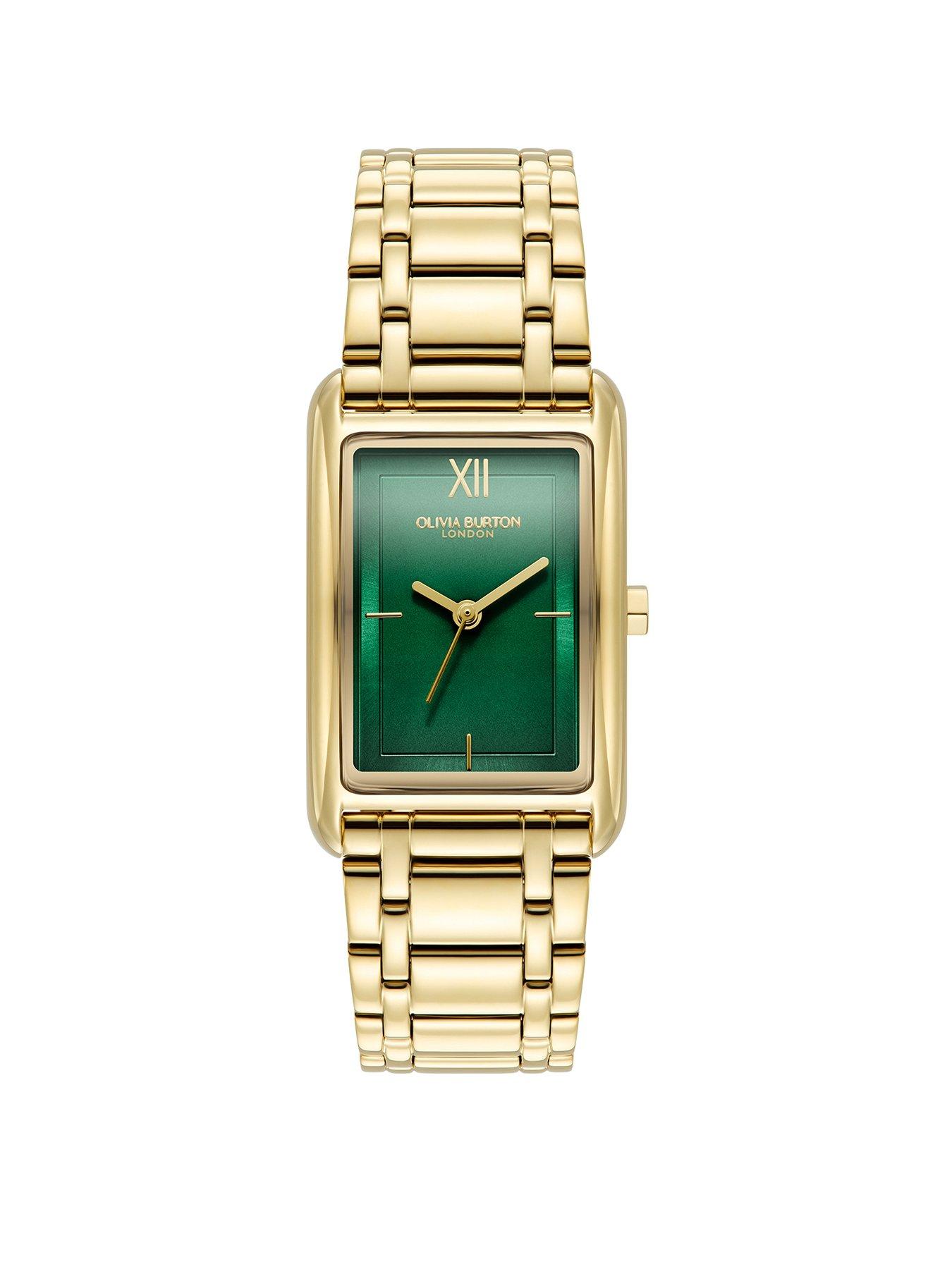 Olivia Burton 30 mm x 21mm Gold IP Link Bracelet Grove Watch