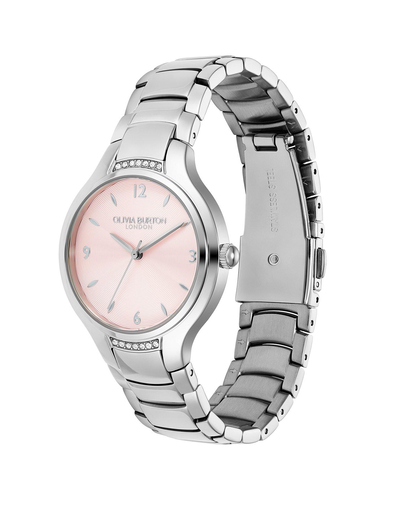 Image 2 of 7 of Olivia Burton 34mm Stainless Steel Crystal Detail Watch