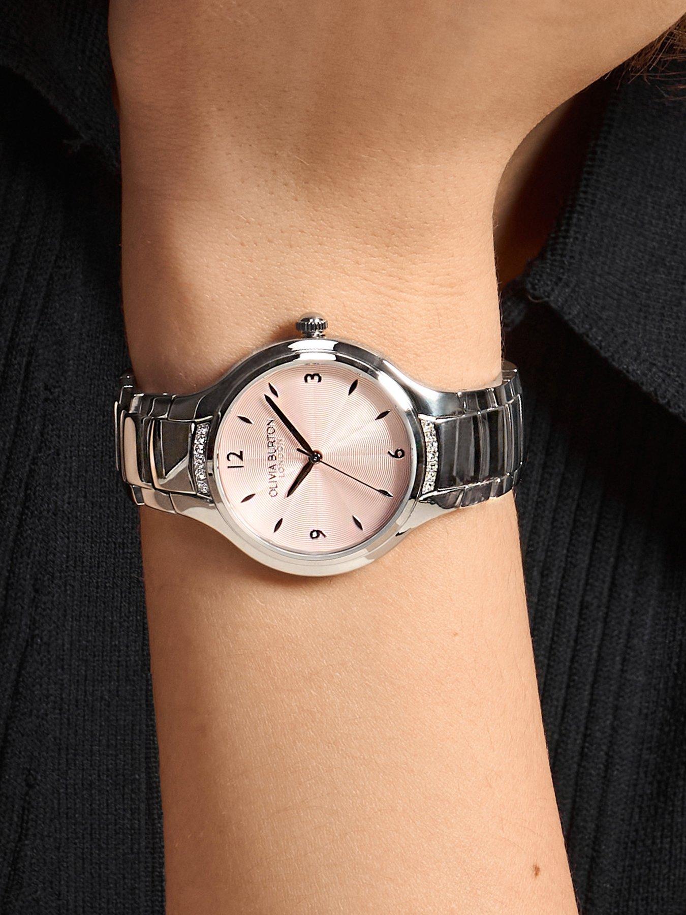 Image 3 of 7 of Olivia Burton 34mm Stainless Steel Crystal Detail Watch